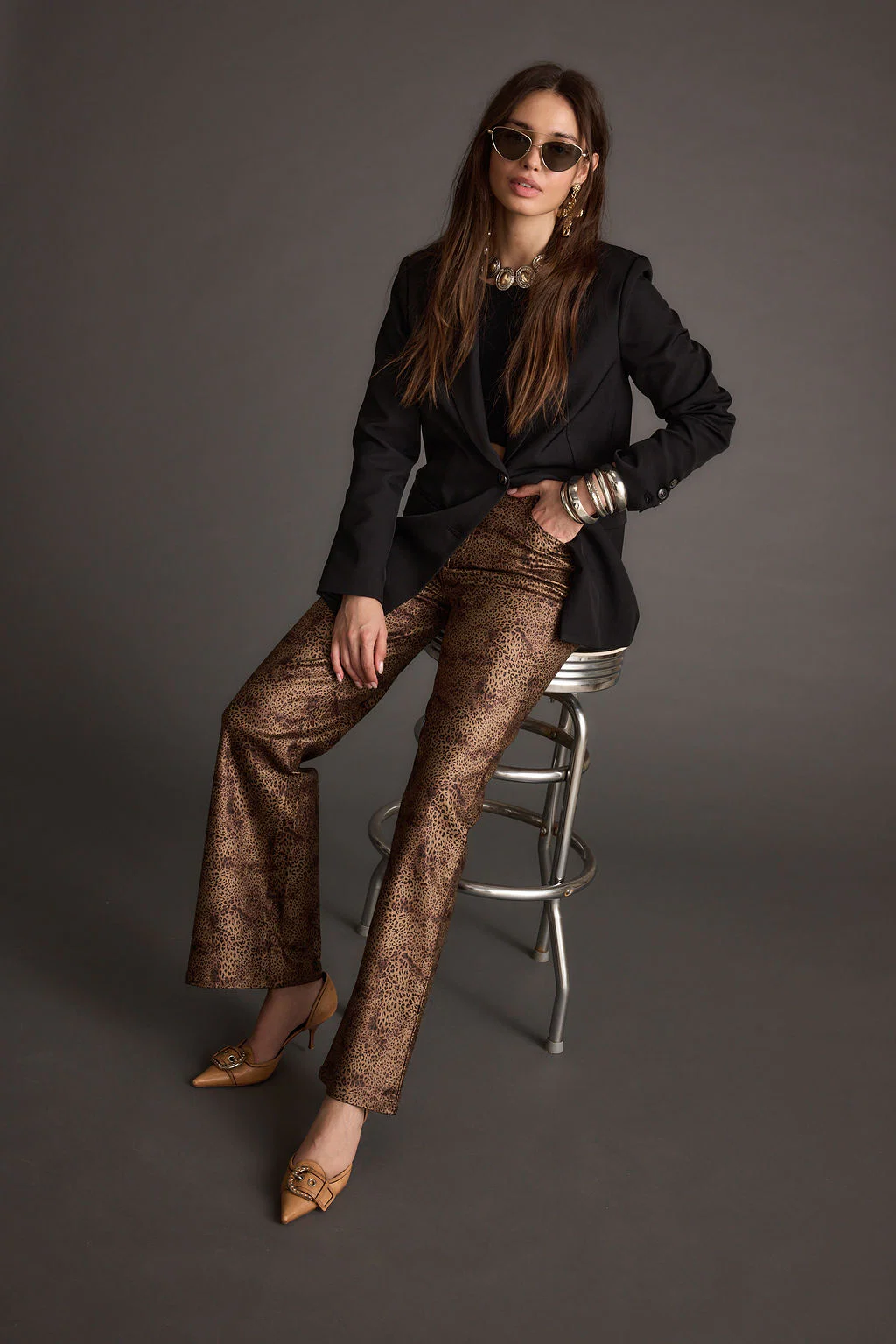 After Hours Coated Leopard Pants - Image 3