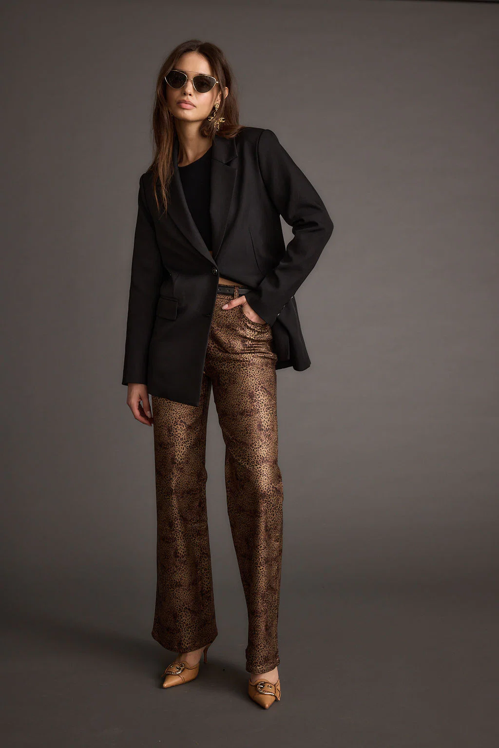 After Hours Coated Leopard Pants - Image 4