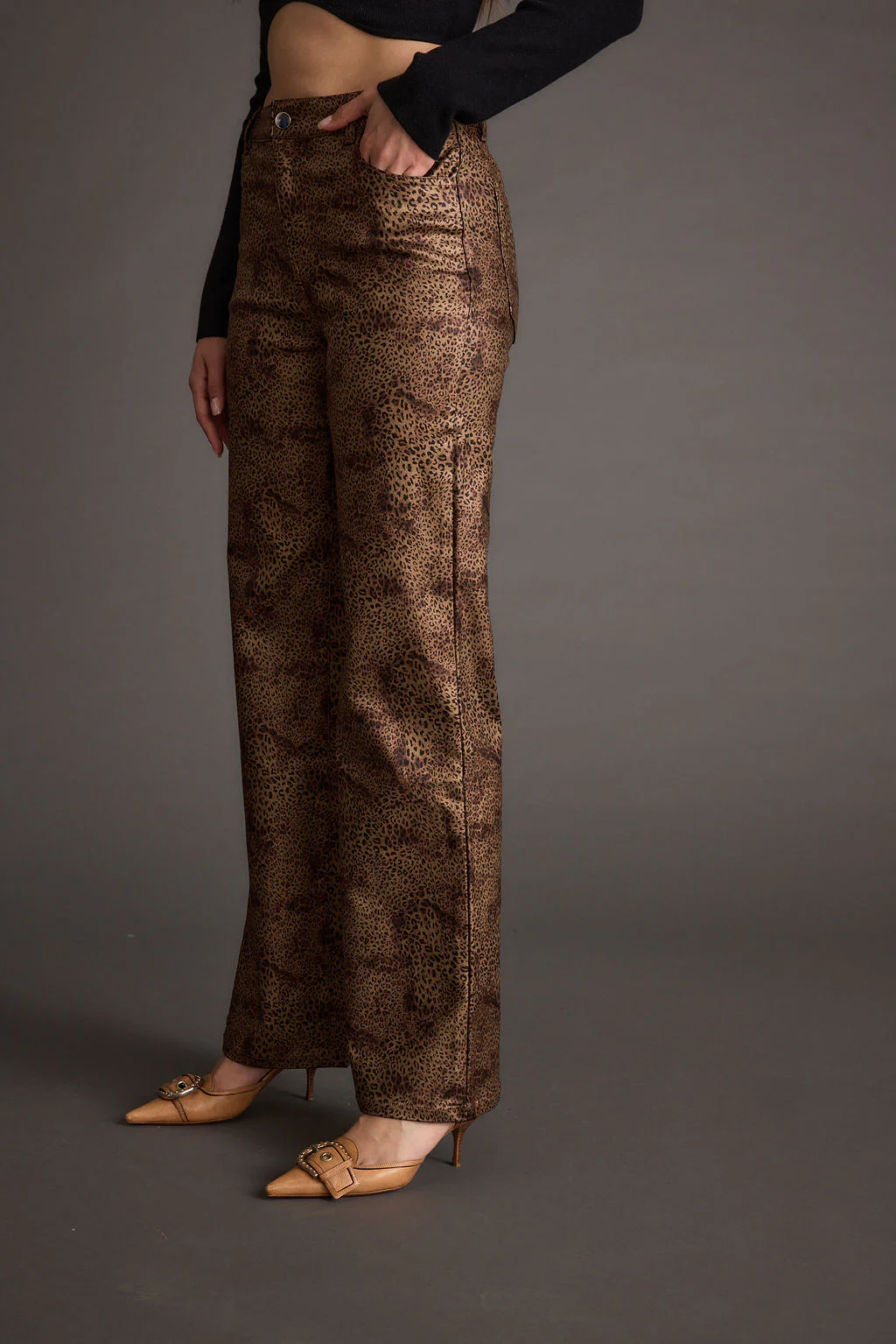 After Hours Coated Leopard Pants - Image 5
