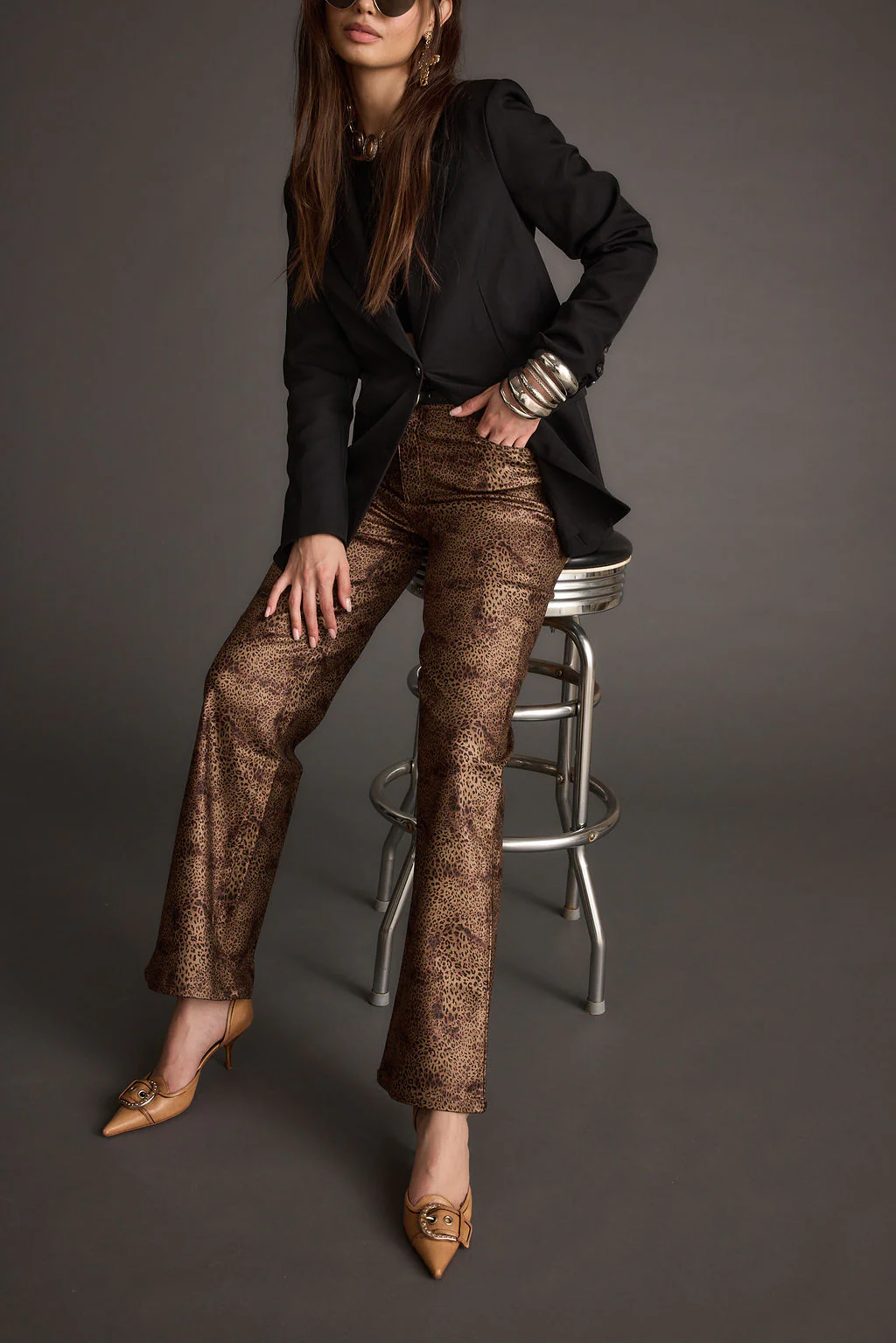 After Hours Coated Leopard Pants - Image 7