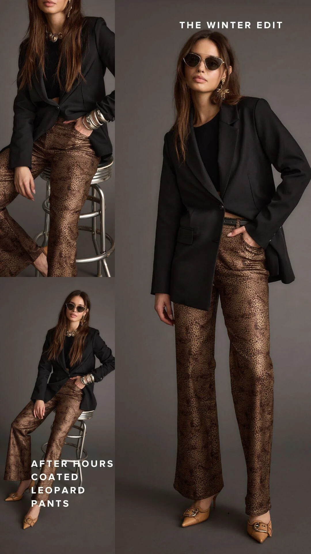 After Hours Coated Leopard Pants - Image 9