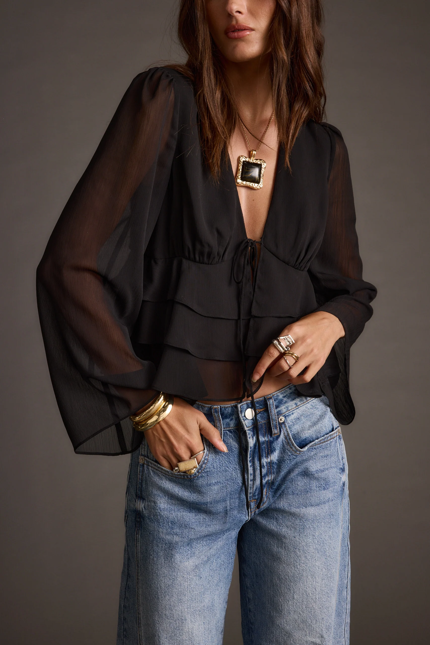 Alexa Black Blouse - Image 6