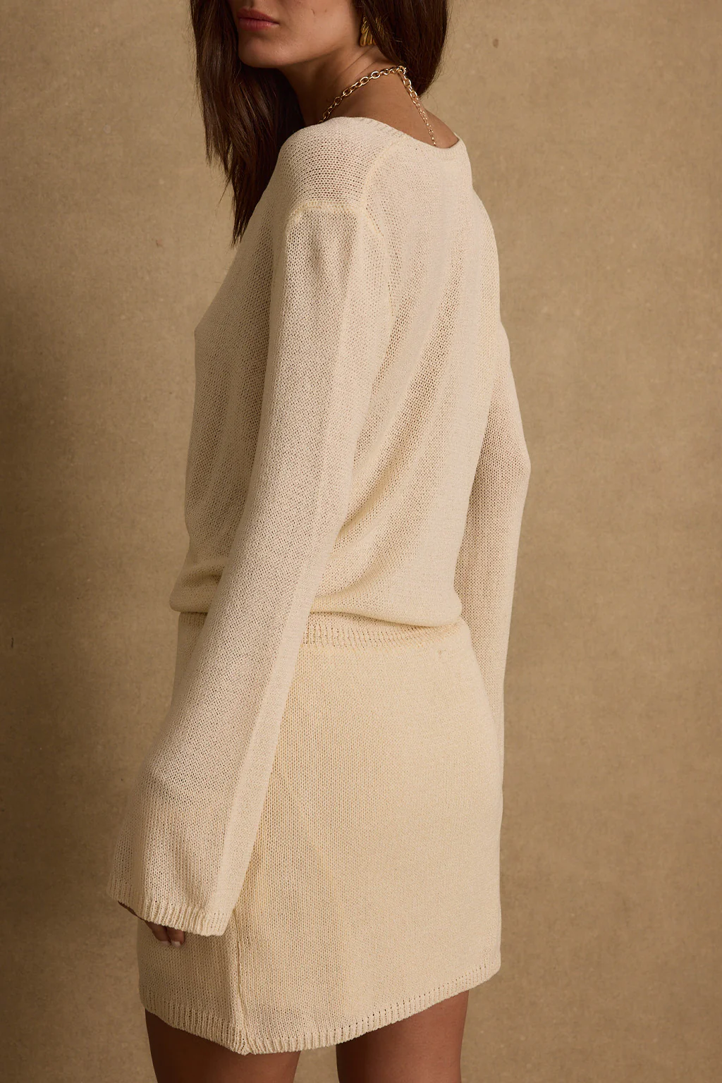 Alma Cream Knit Mini Dress - Image 10