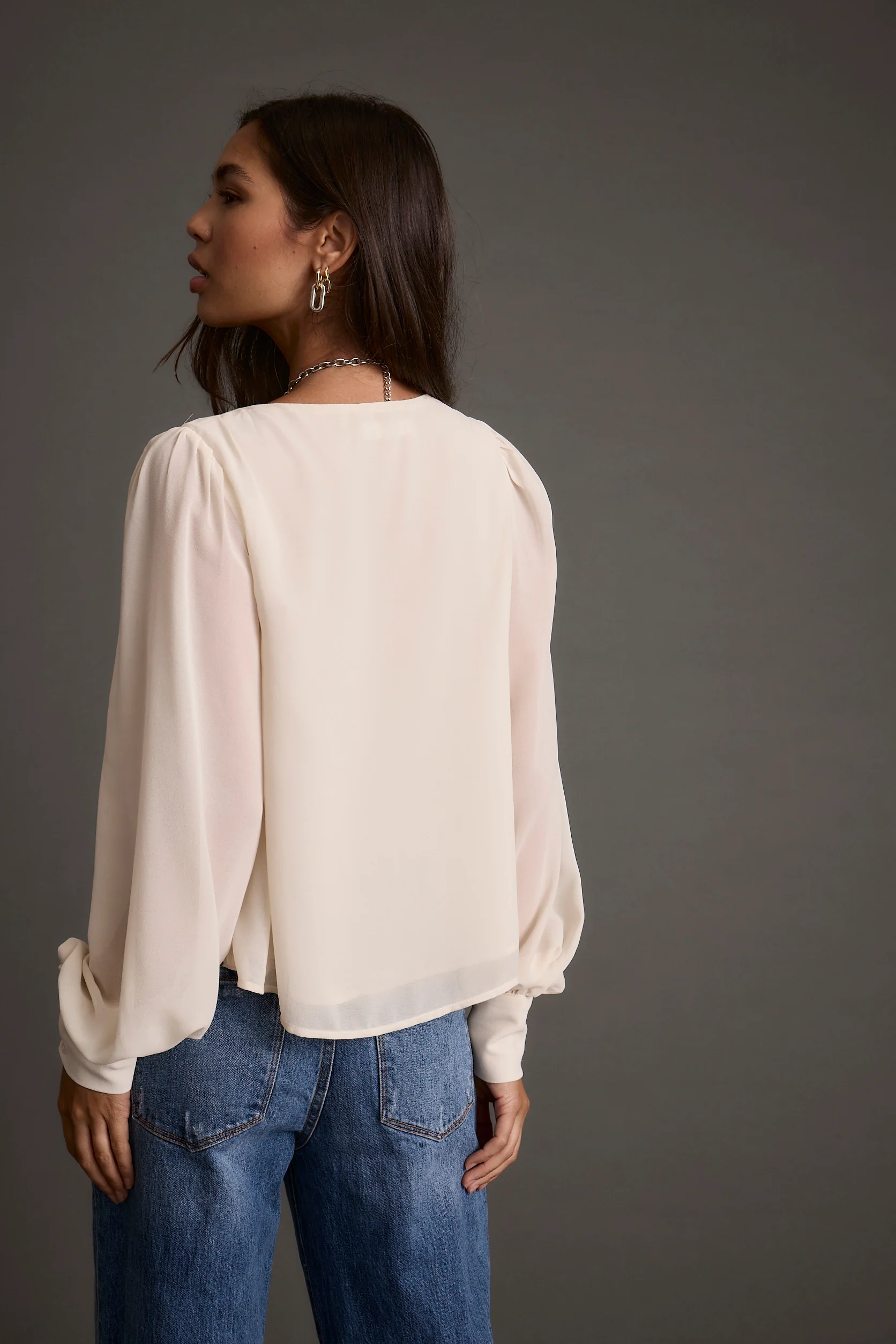 Alyssa Ivory Studded Blouse - Image 11