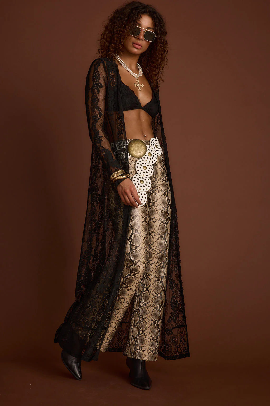 Ambrose Black Lace Kimono - Image 4