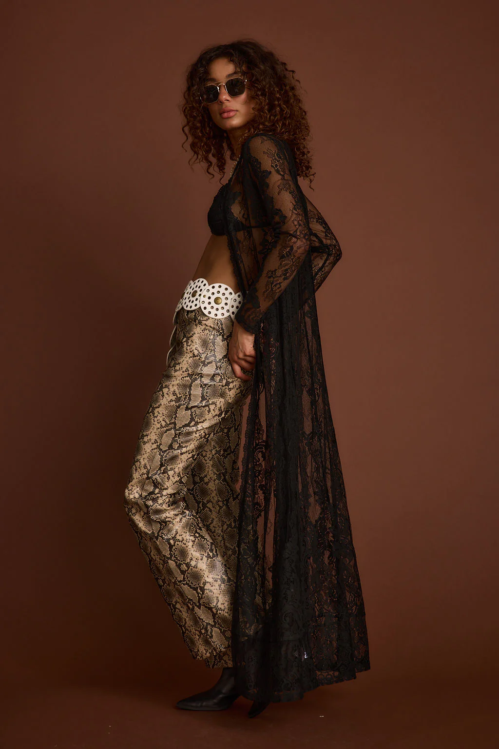 Ambrose Black Lace Kimono - Image 9