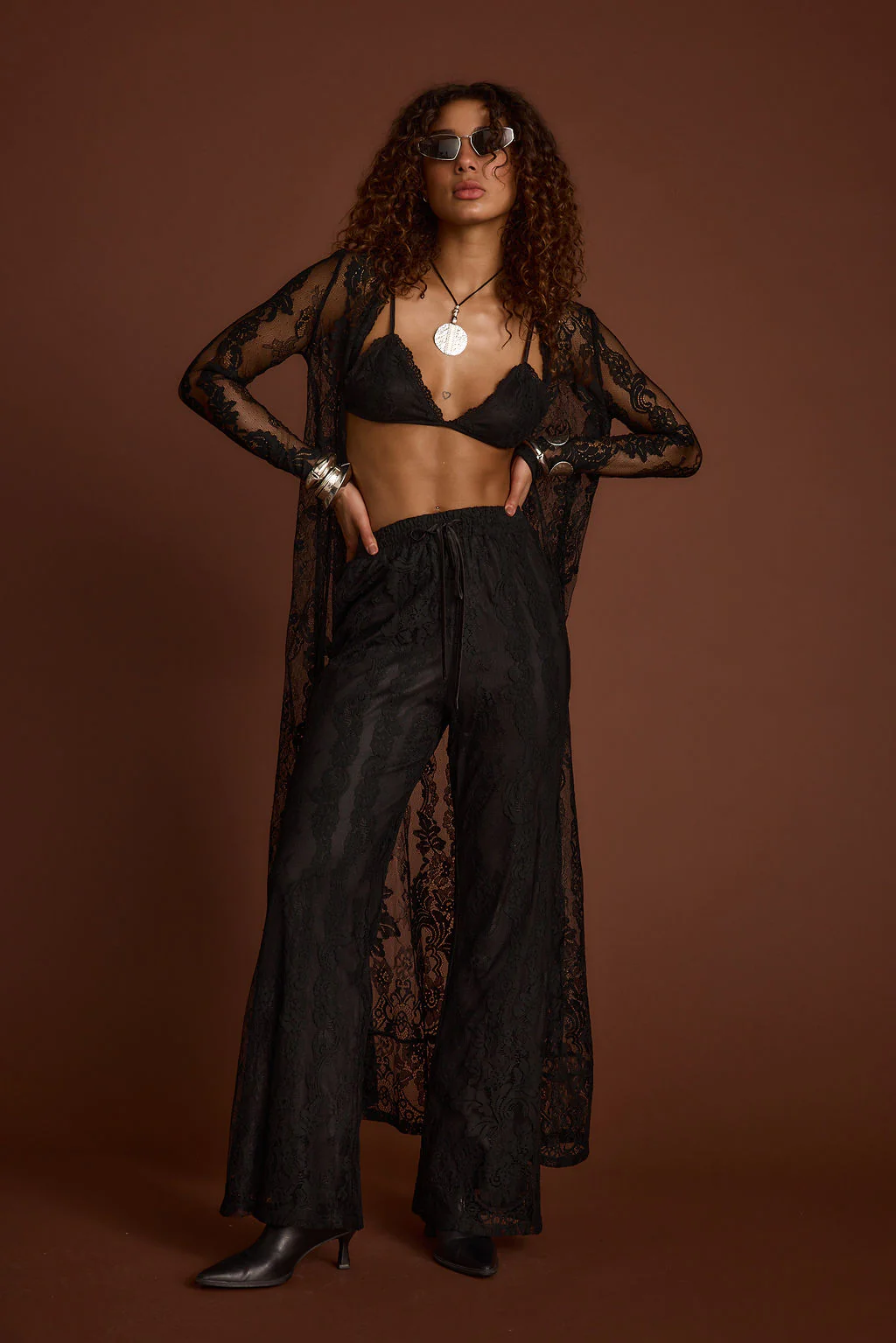 Ambrose Black Lace Pull On Pants - Image 5