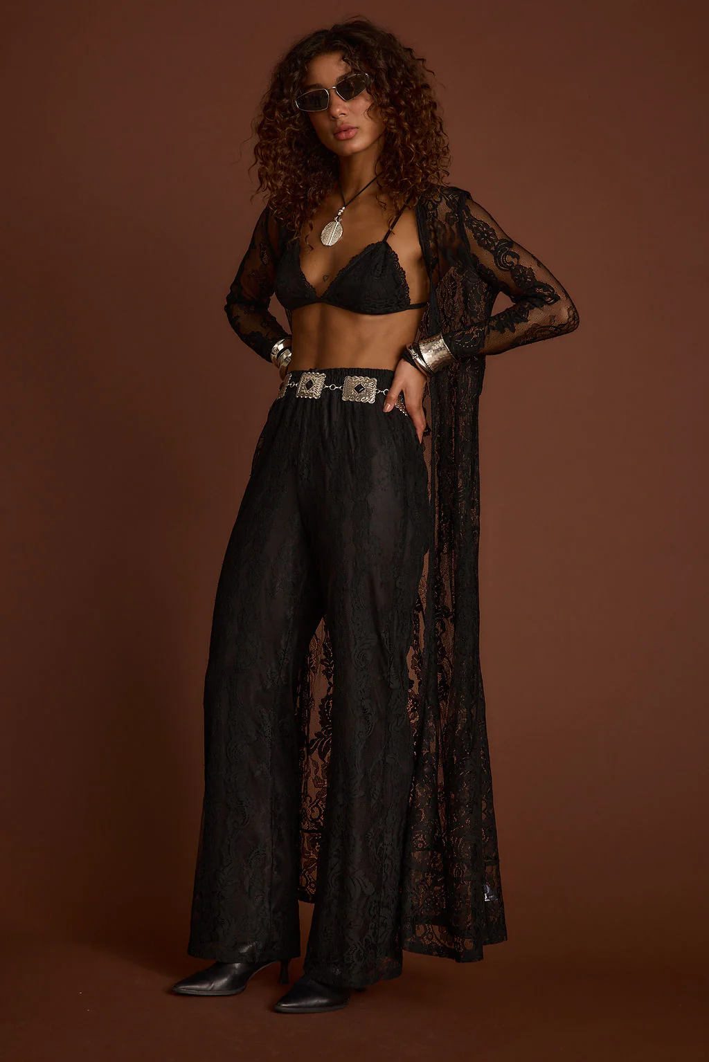 Ambrose Black Lace Pull On Pants - Image 7