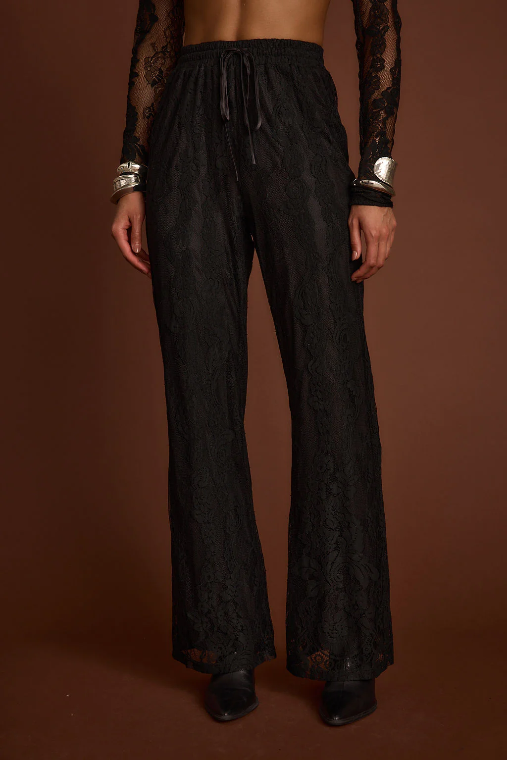 Ambrose Black Lace Pull On Pants - Image 8