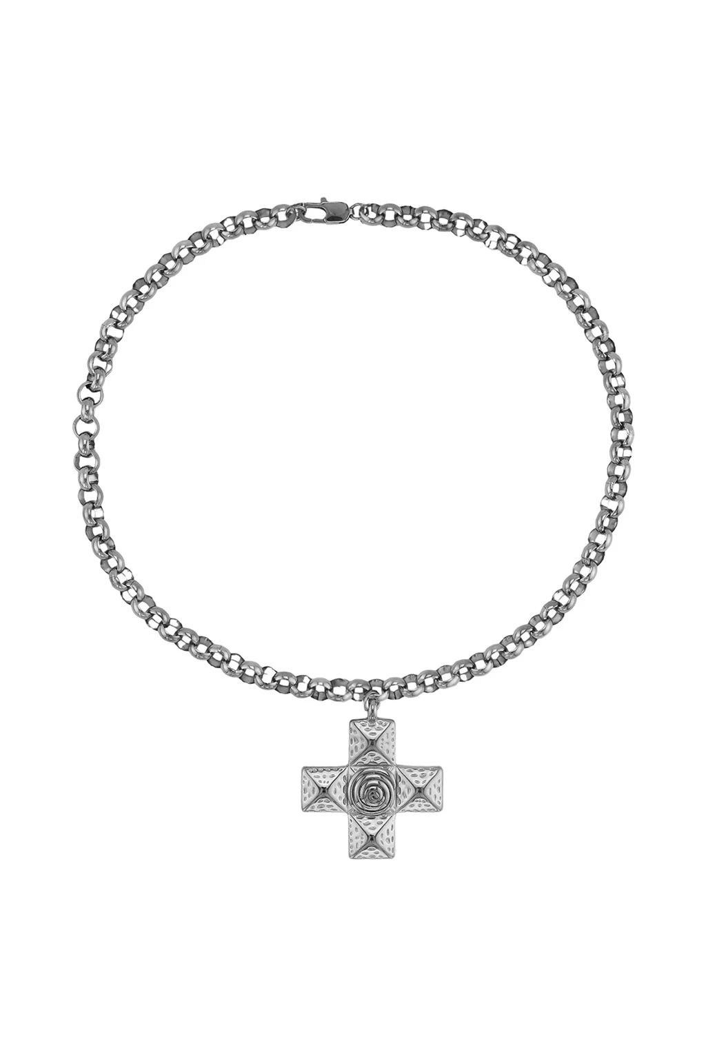 Anastasia Silver Cross Pendant Necklace - Image 3