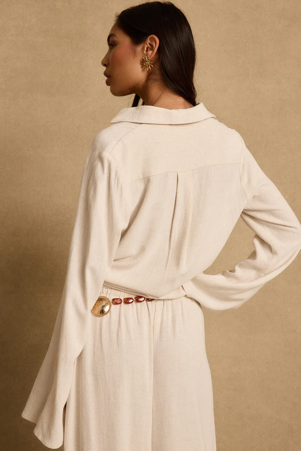Augusta Natural Linen Top - Image 4