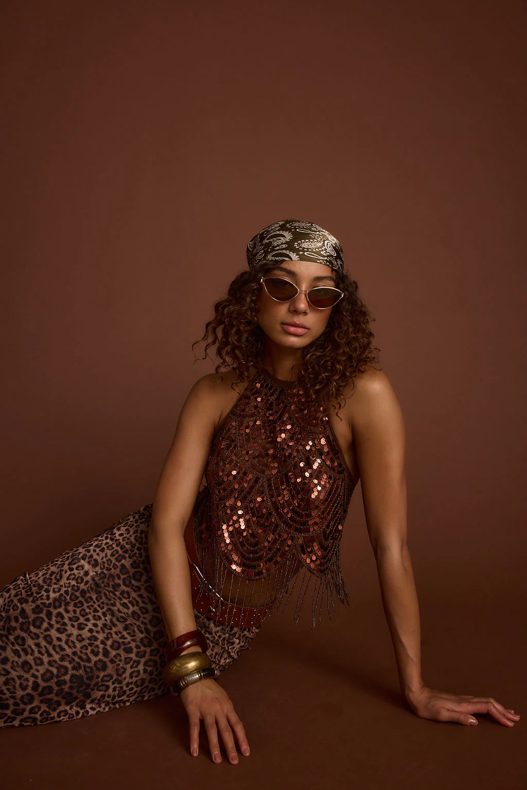 Bandit Olive Paisley Scarf - Image 4