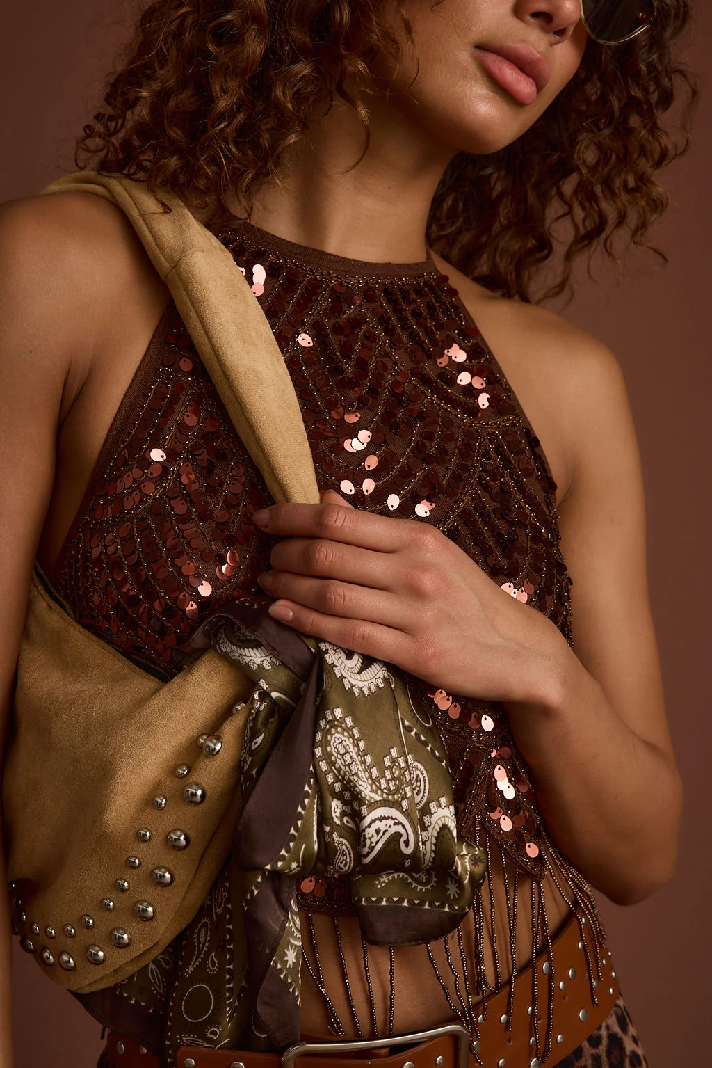 Bandit Olive Paisley Scarf - Image 5