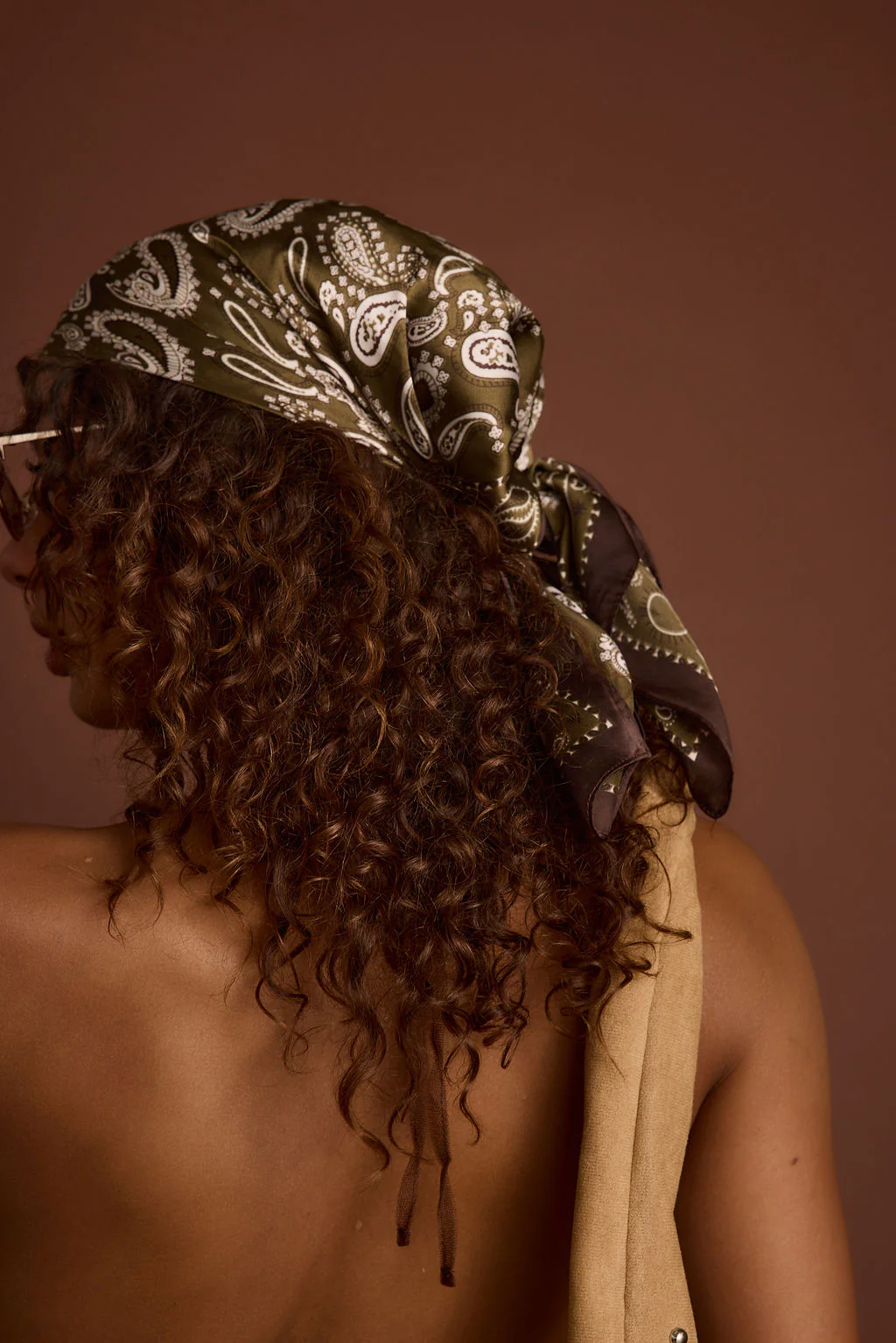 Bandit Olive Paisley Scarf - Image 7