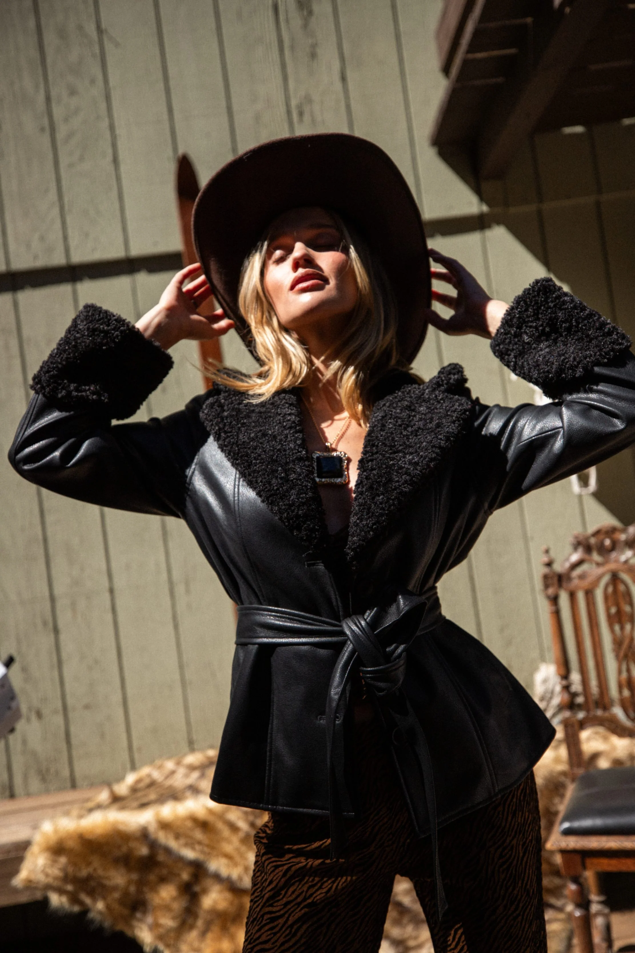 Banks Black Belted Coat - Image 4