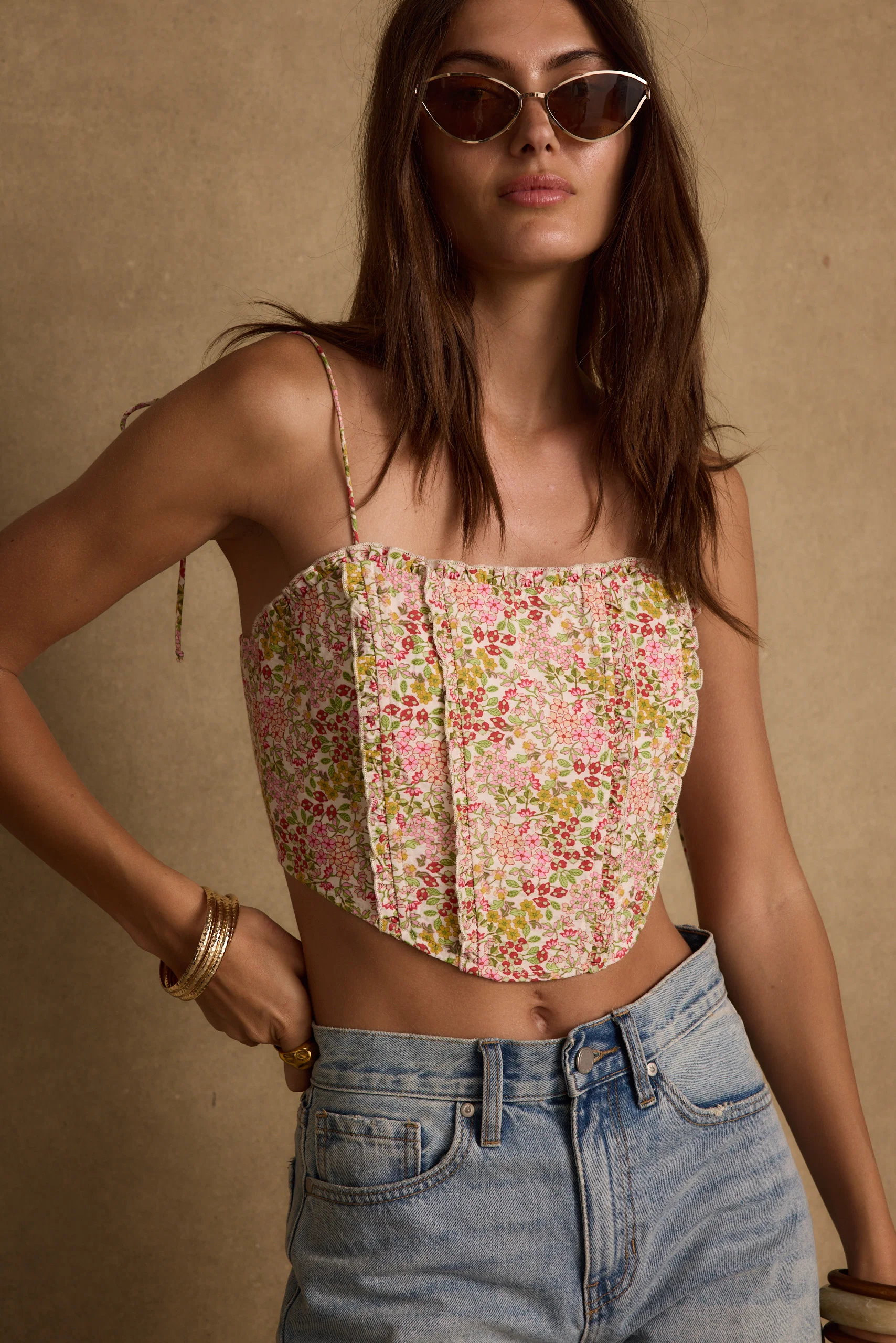 Bay View Floral Corset Top - Image 2
