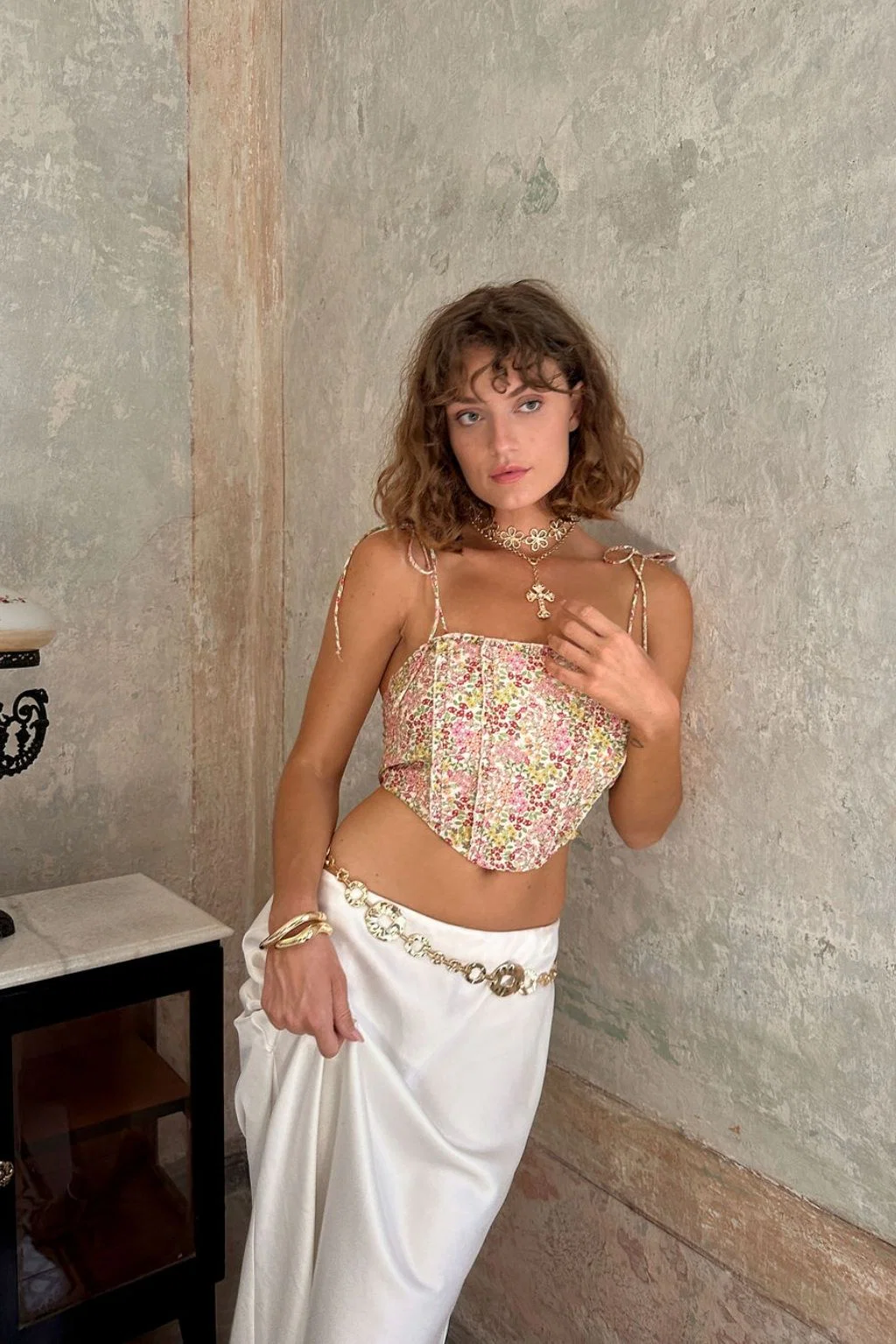 Bay View Floral Corset Top - Image 8