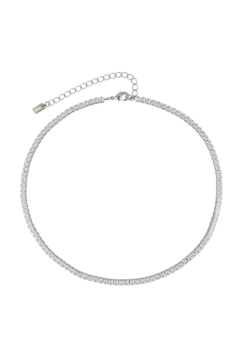Blair Silver Rhinestone Tennis Necklace - Image 3