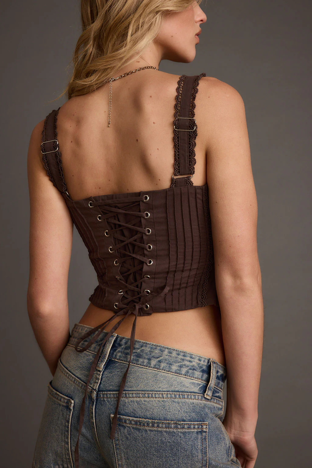 Blakely Brown Corset Top - Image 2