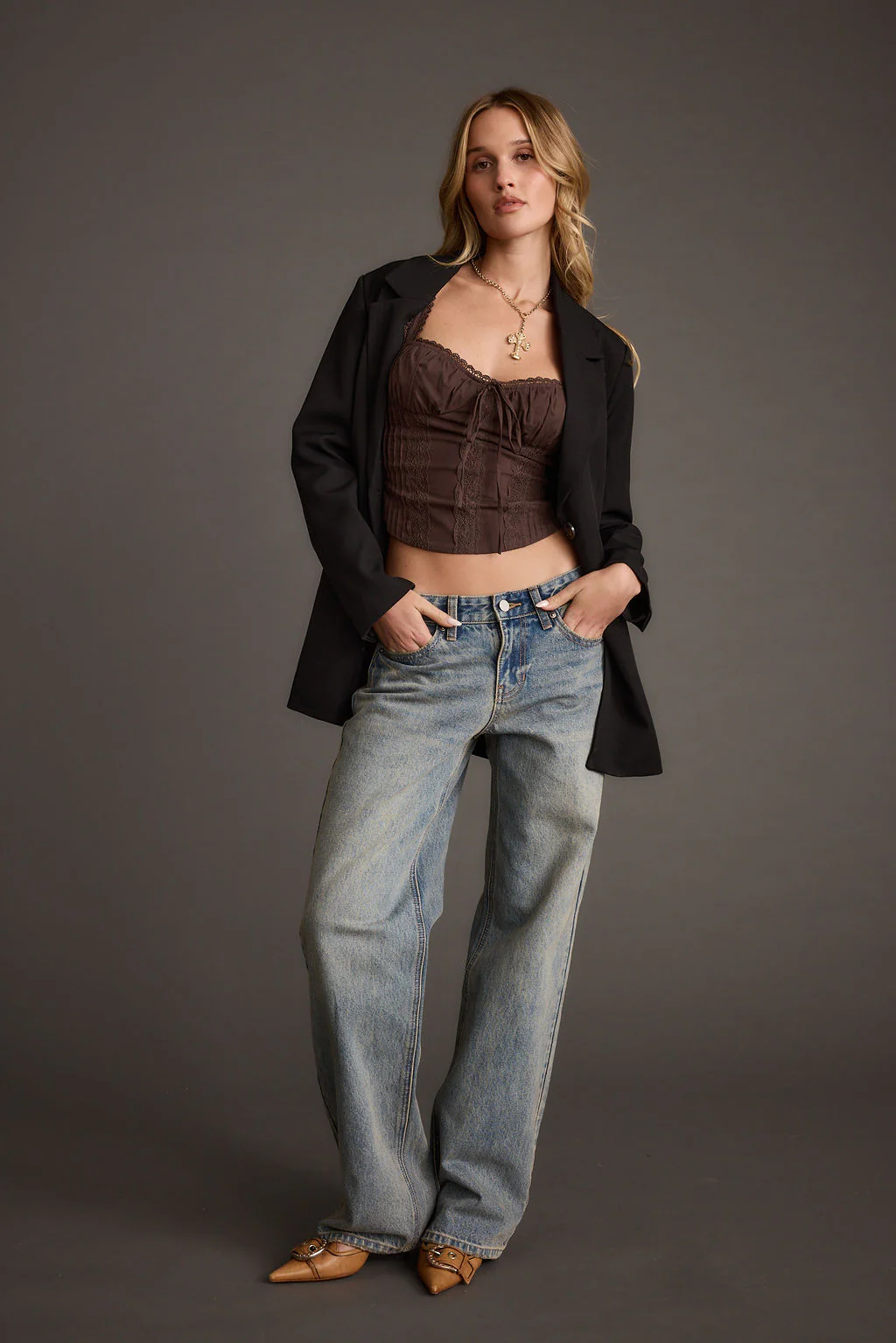 Blakely Brown Corset Top - Image 8
