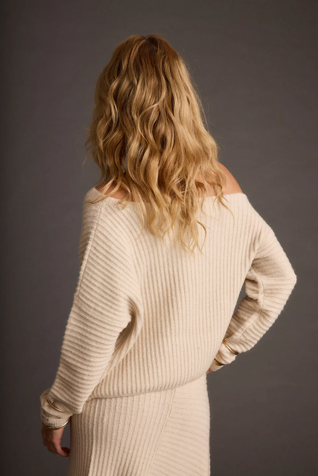 Blanc Cream Off the Shoulder Sweater - Image 3