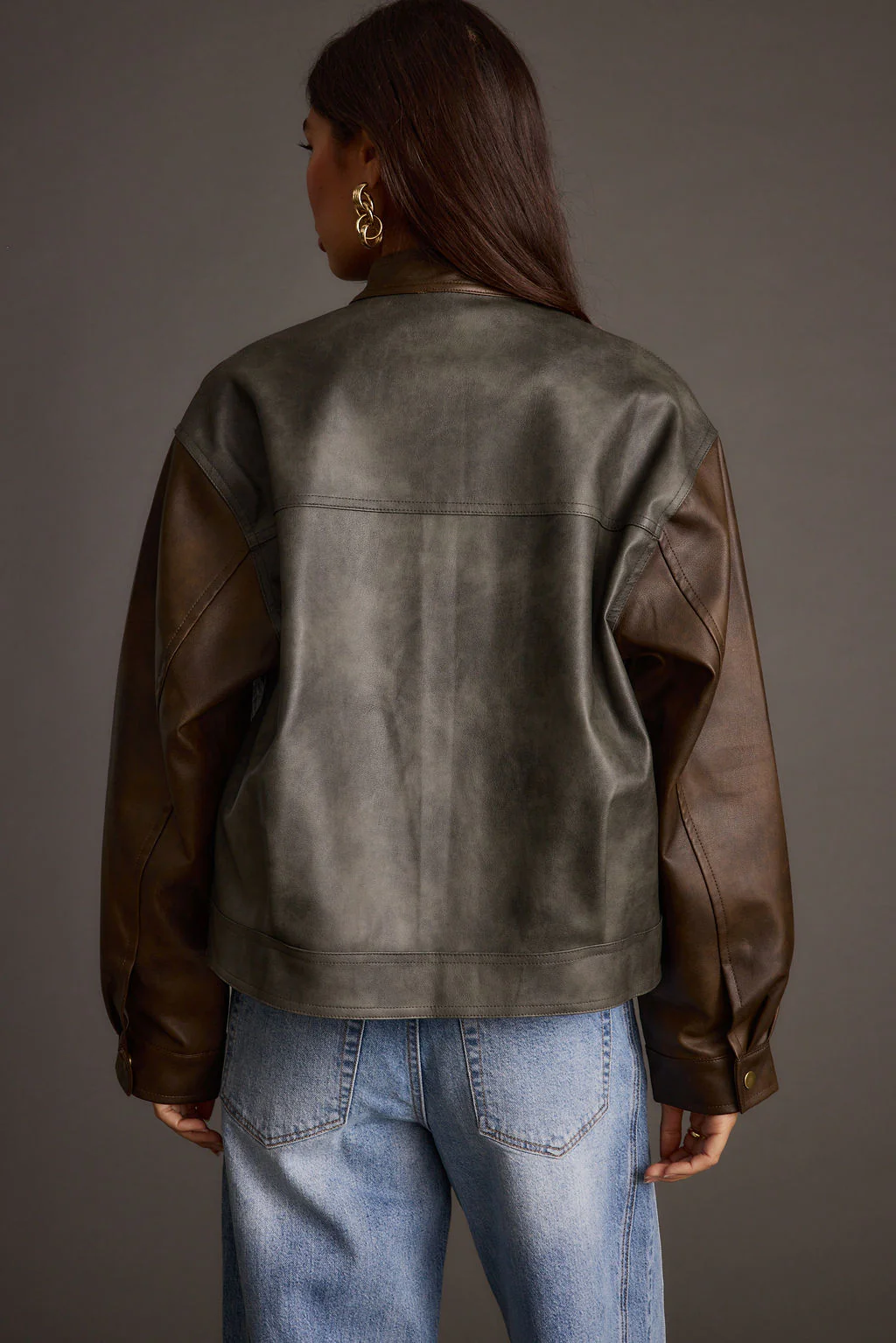 Bowery Color Block Moto Jacket - Image 4