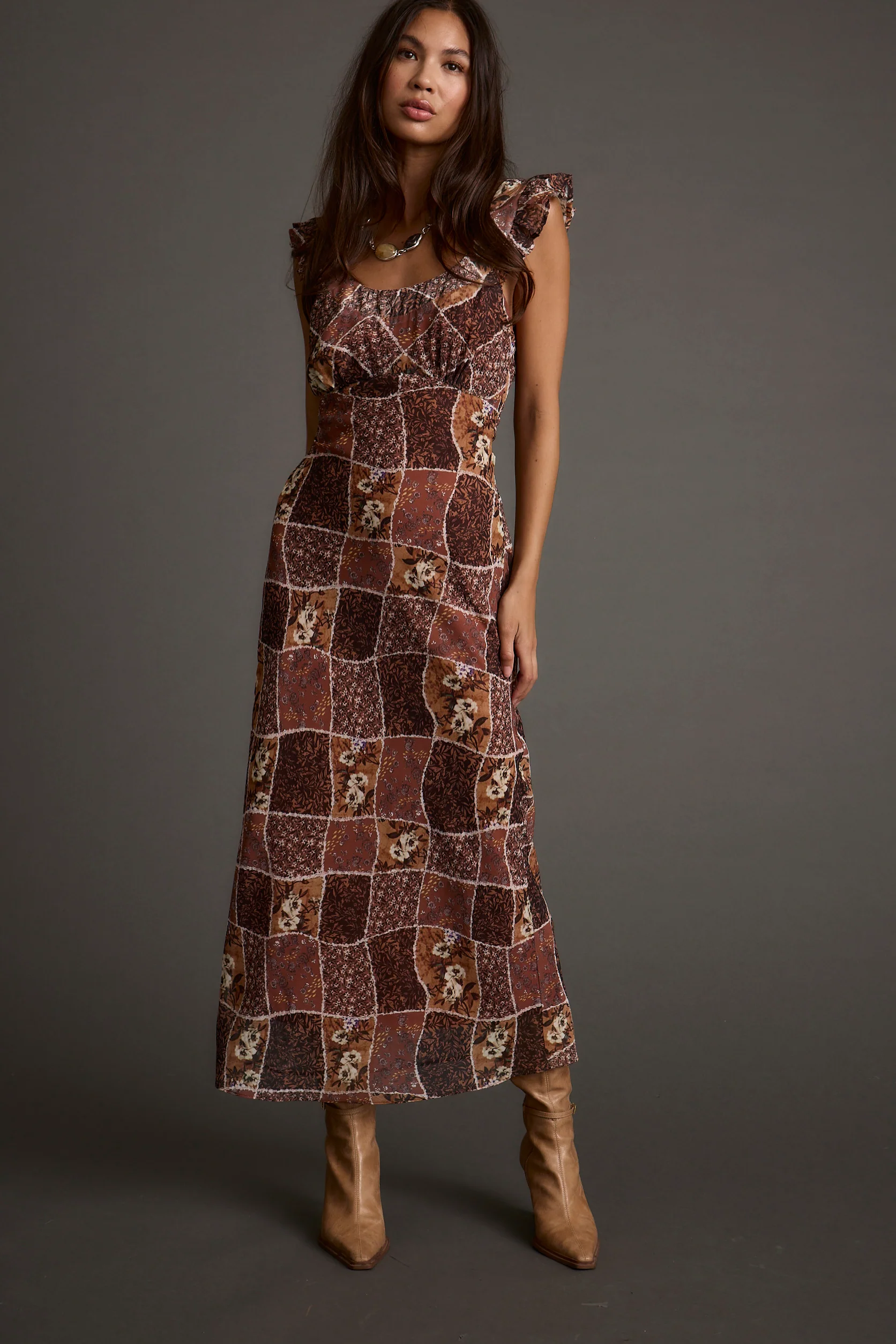 Bree Patchwork Midi Dress - Image 6