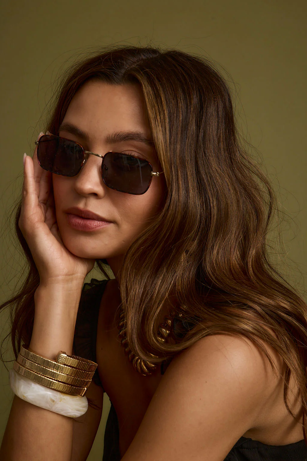 Burning Bright Black Metal Sunglasses - Image 5