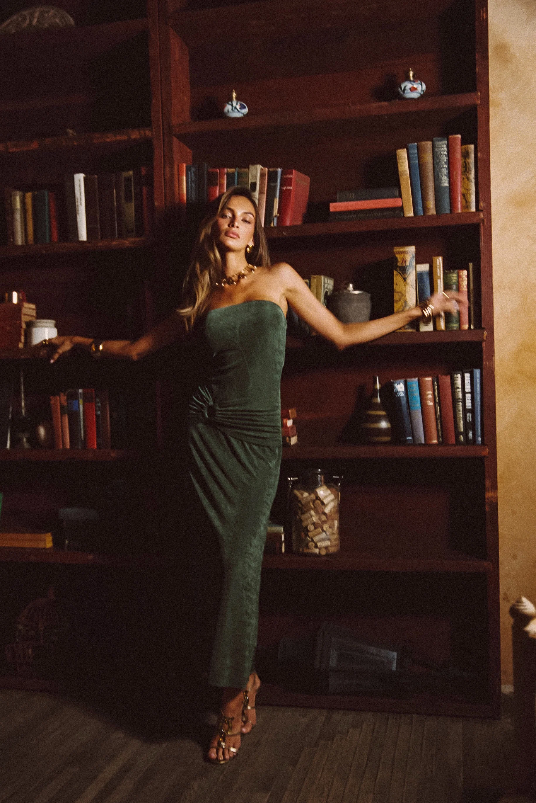 Cala Sol Emerald Maxi Dress - Image 2