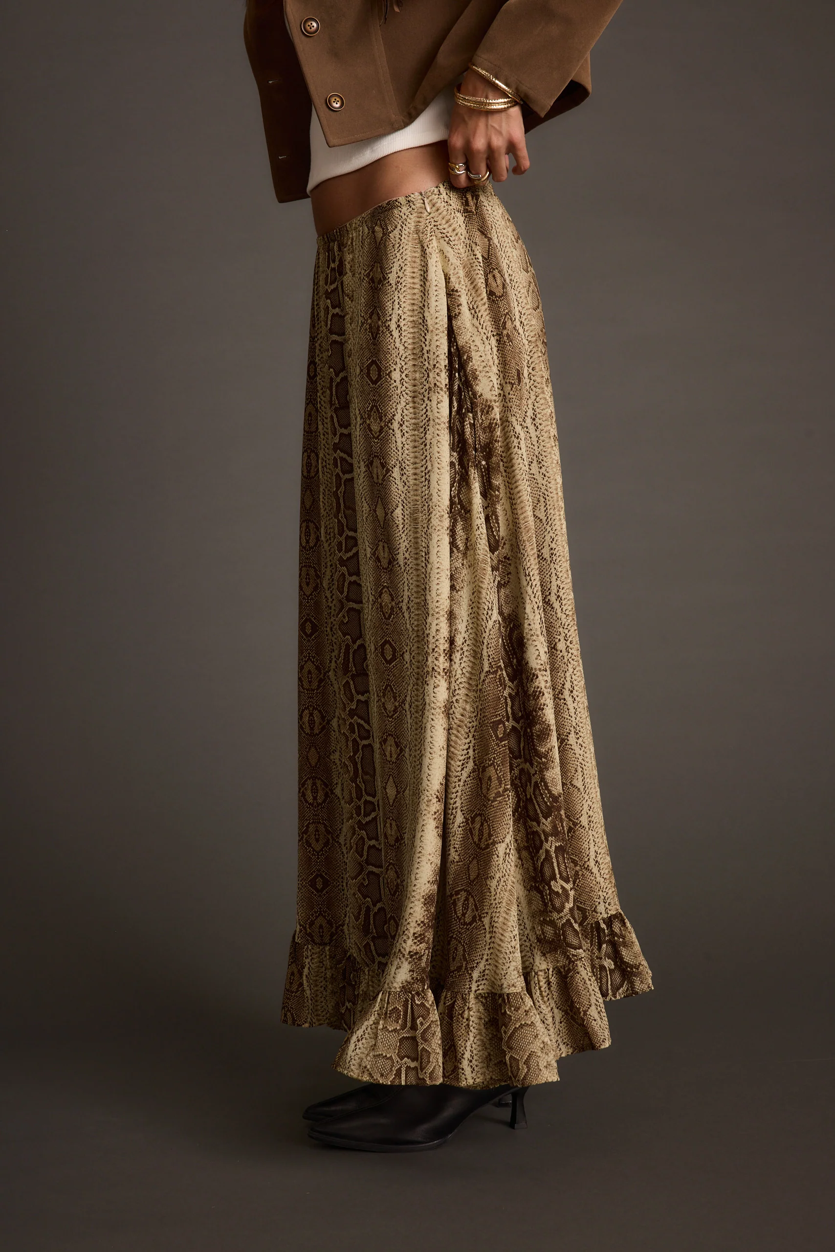 Calla Snake Print Maxi Skirt - Image 6