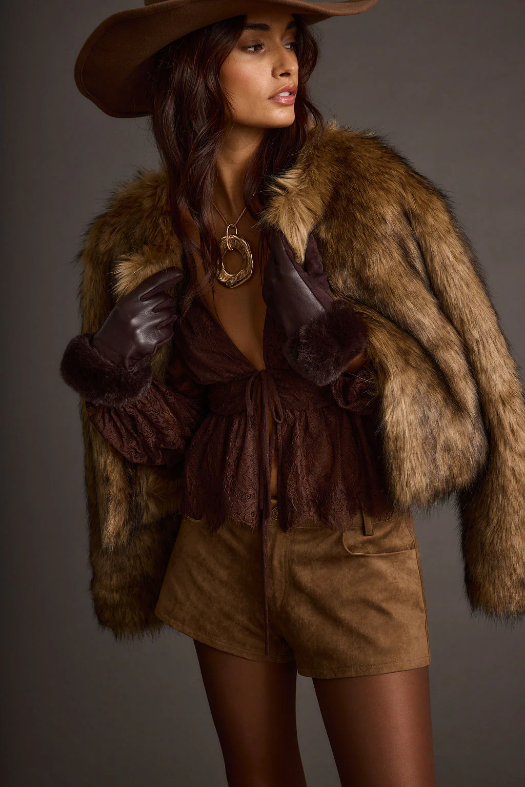 Callahan Mocha Lace Blouse - Image 5