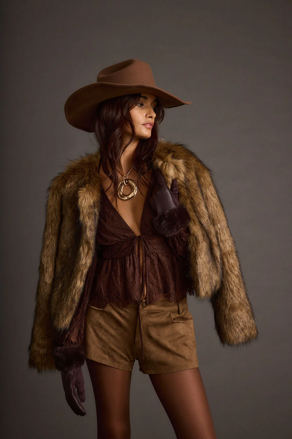 Callahan Mocha Lace Blouse - Image 7