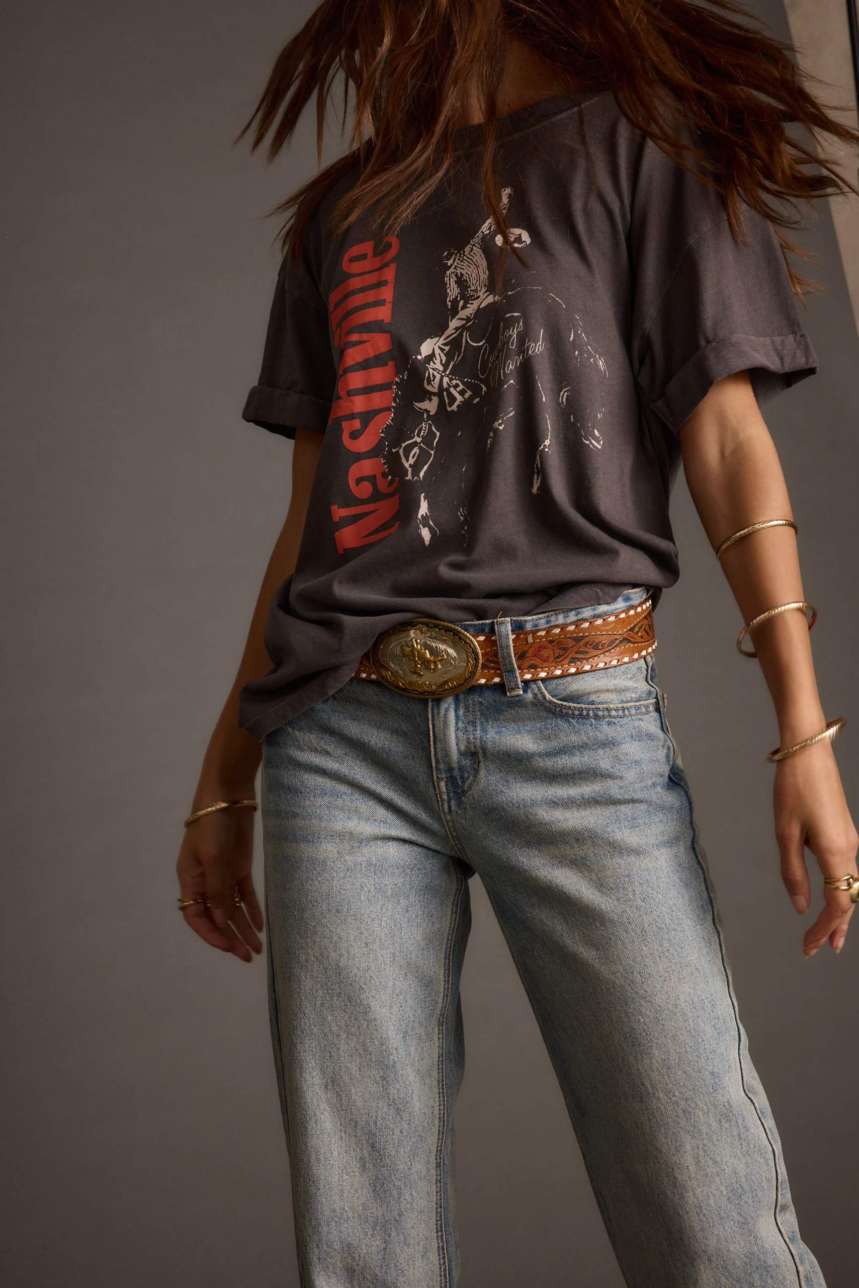 Callie Charcoal Oversized Graphic Tee - Image 7