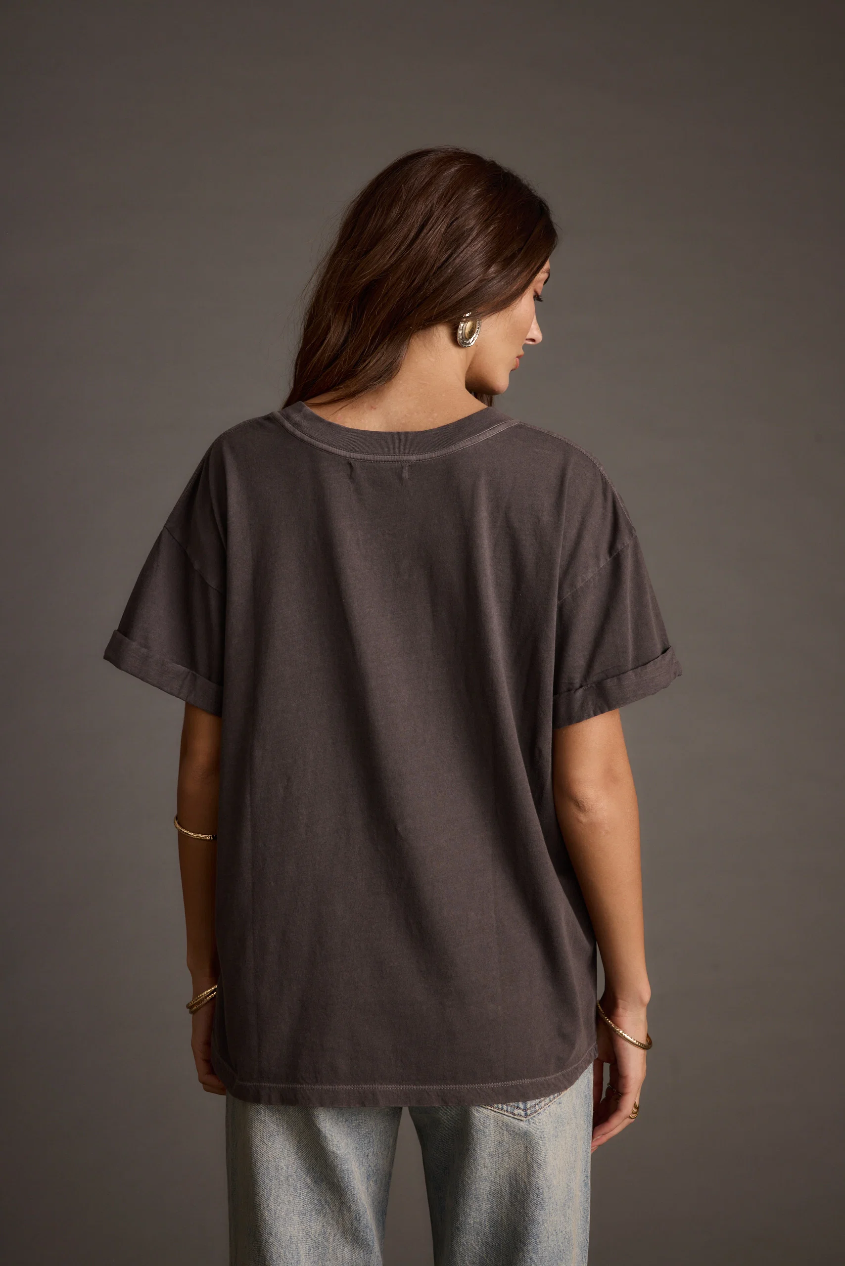 Callie Charcoal Oversized Graphic Tee - Image 9