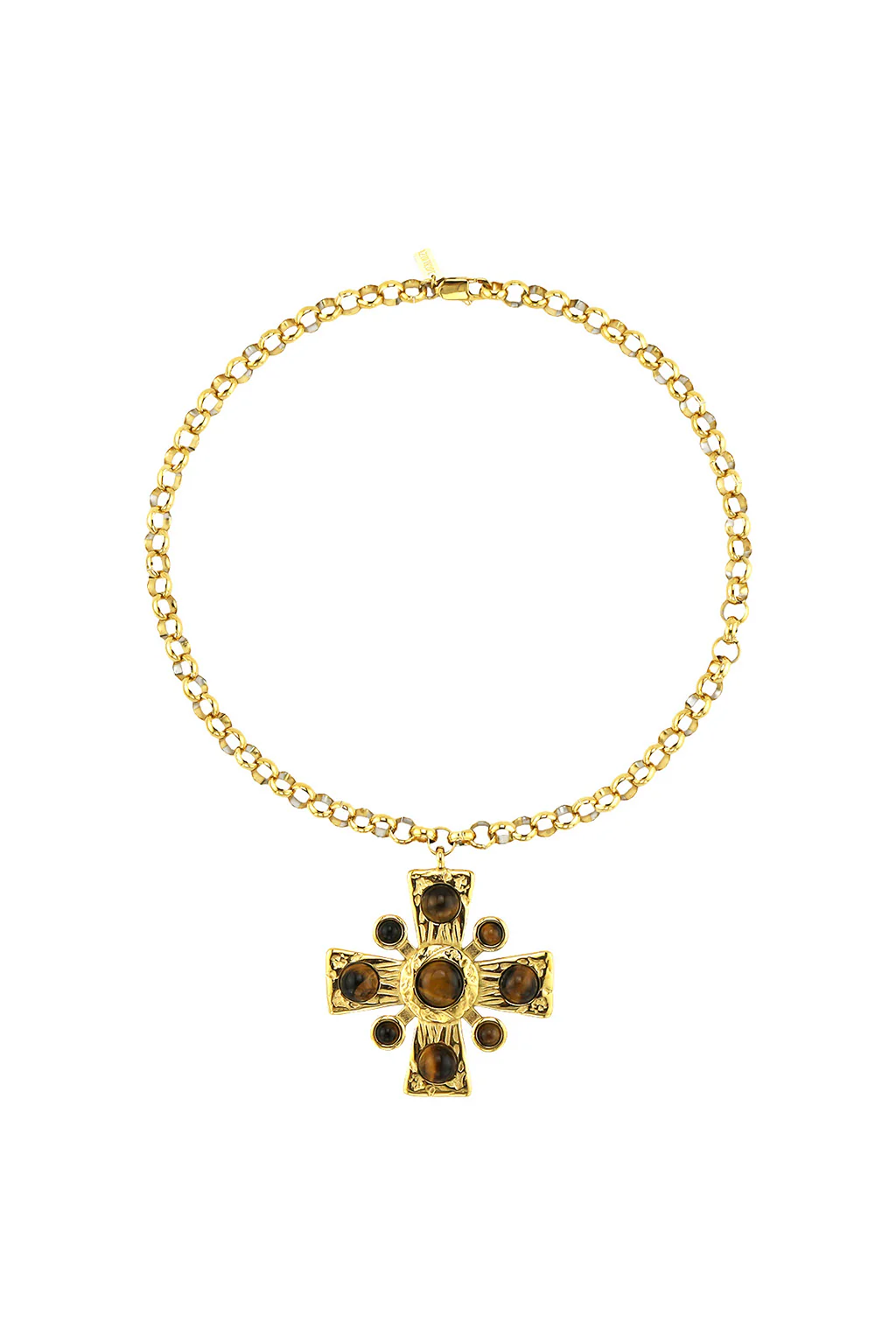 Catania Gold Cross Necklace - Image 2