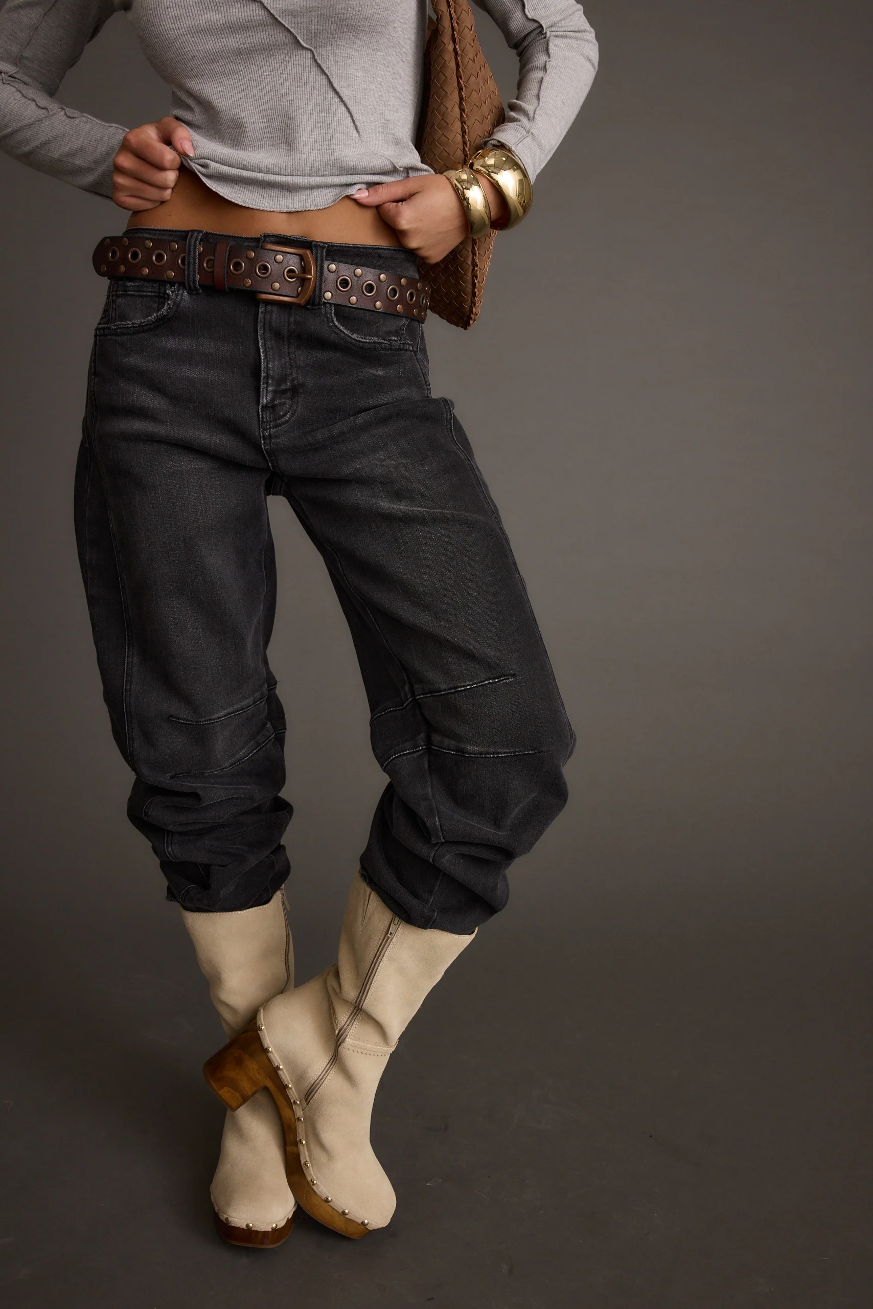 Cedar Brown Embellished Genuine Leather Belt - Image 5