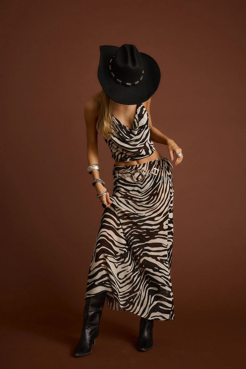 Celia Zebra Maxi Skirt - Image 4