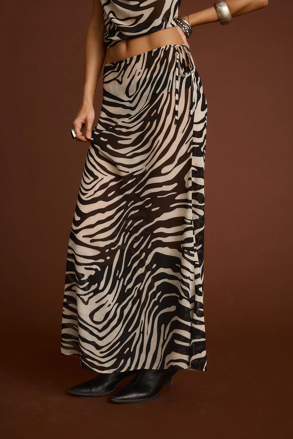 Celia Zebra Maxi Skirt - Image 5