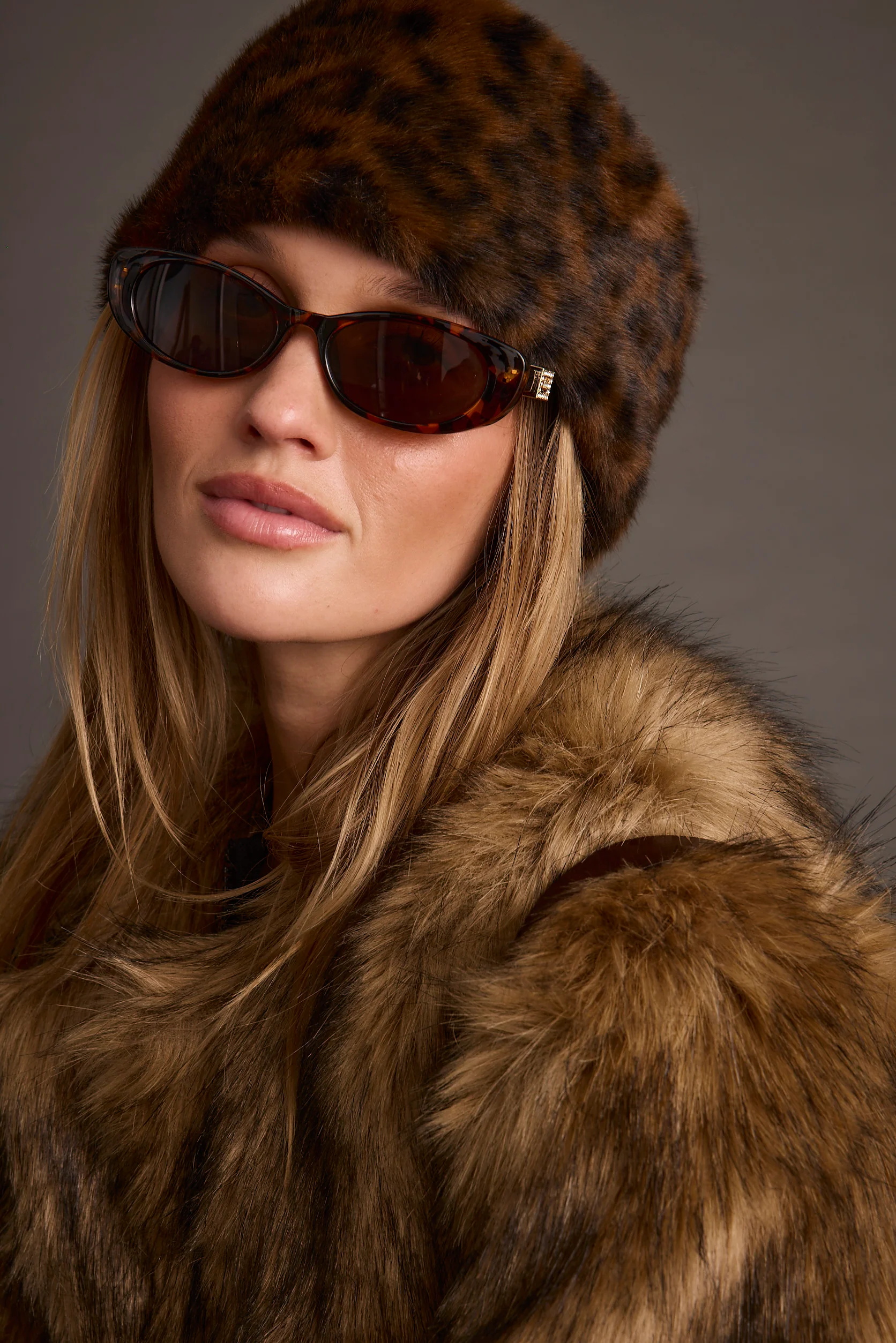 Chalet Leopard Faux Fur Headband - Image 2