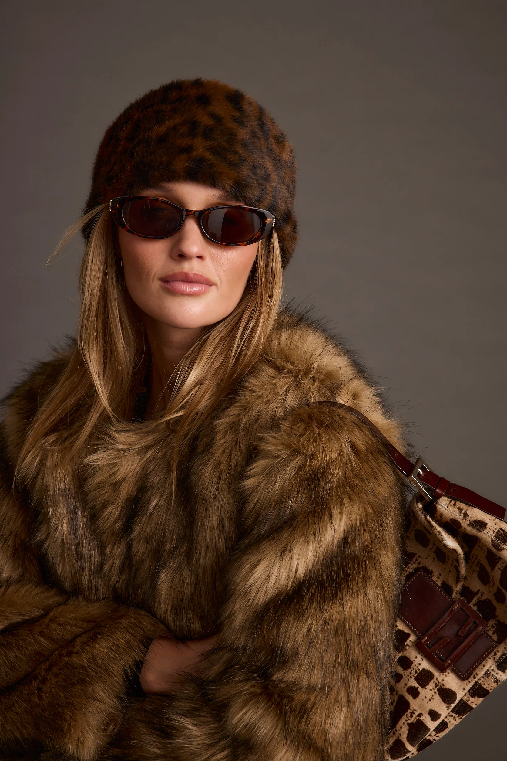 Chalet Leopard Faux Fur Headband - Image 4