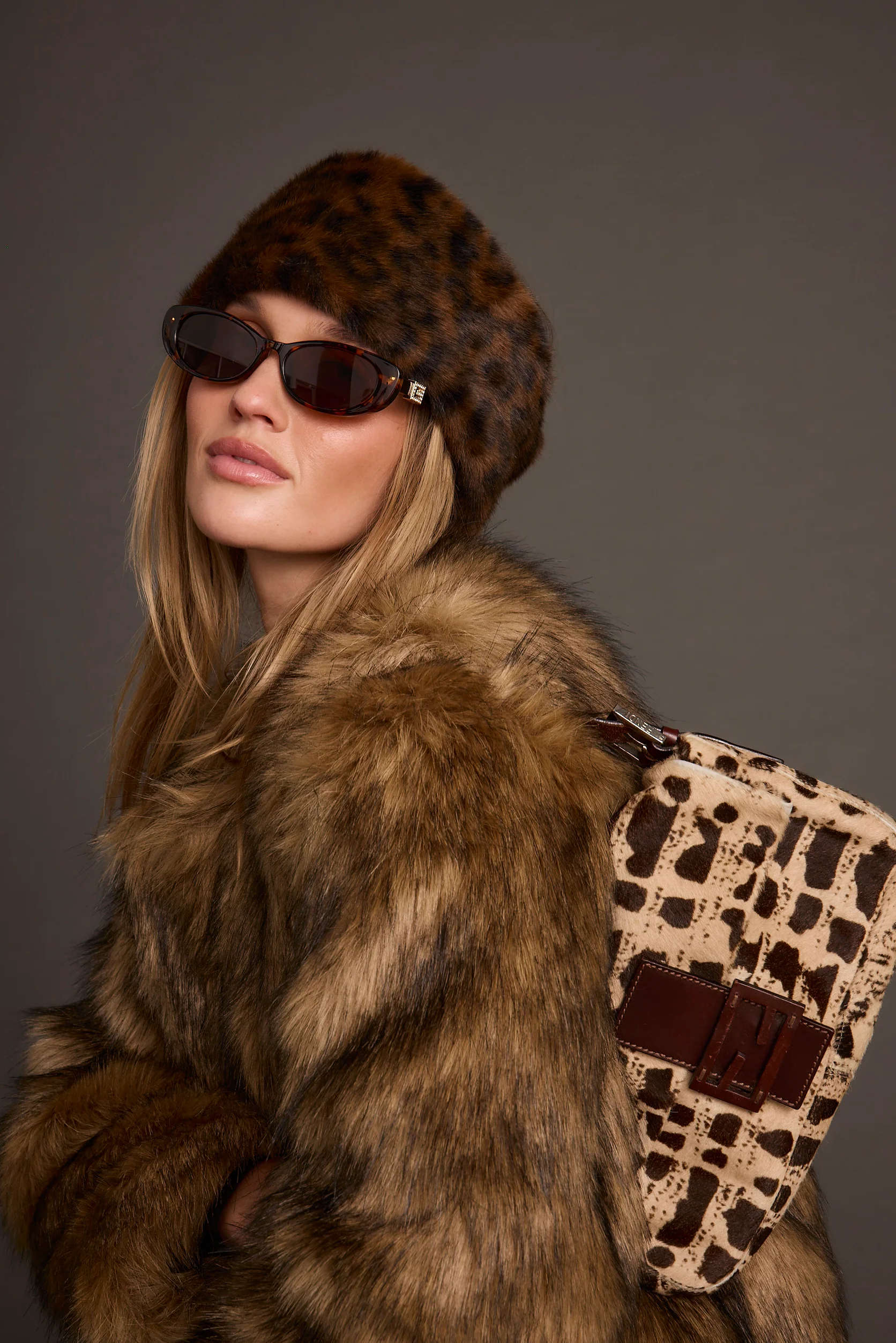 Chalet Leopard Faux Fur Headband - Image 5