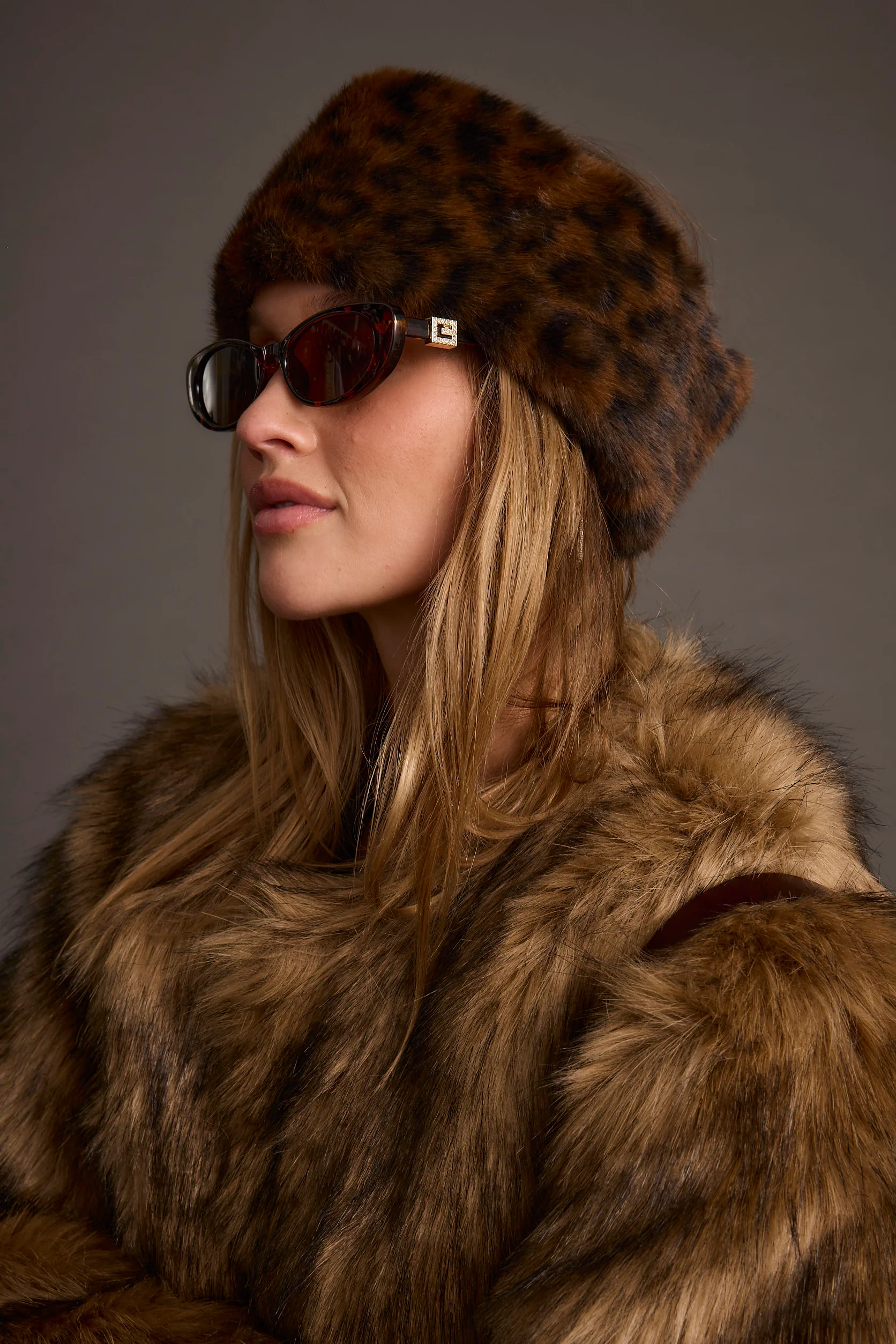 Chalet Leopard Faux Fur Headband - Image 6
