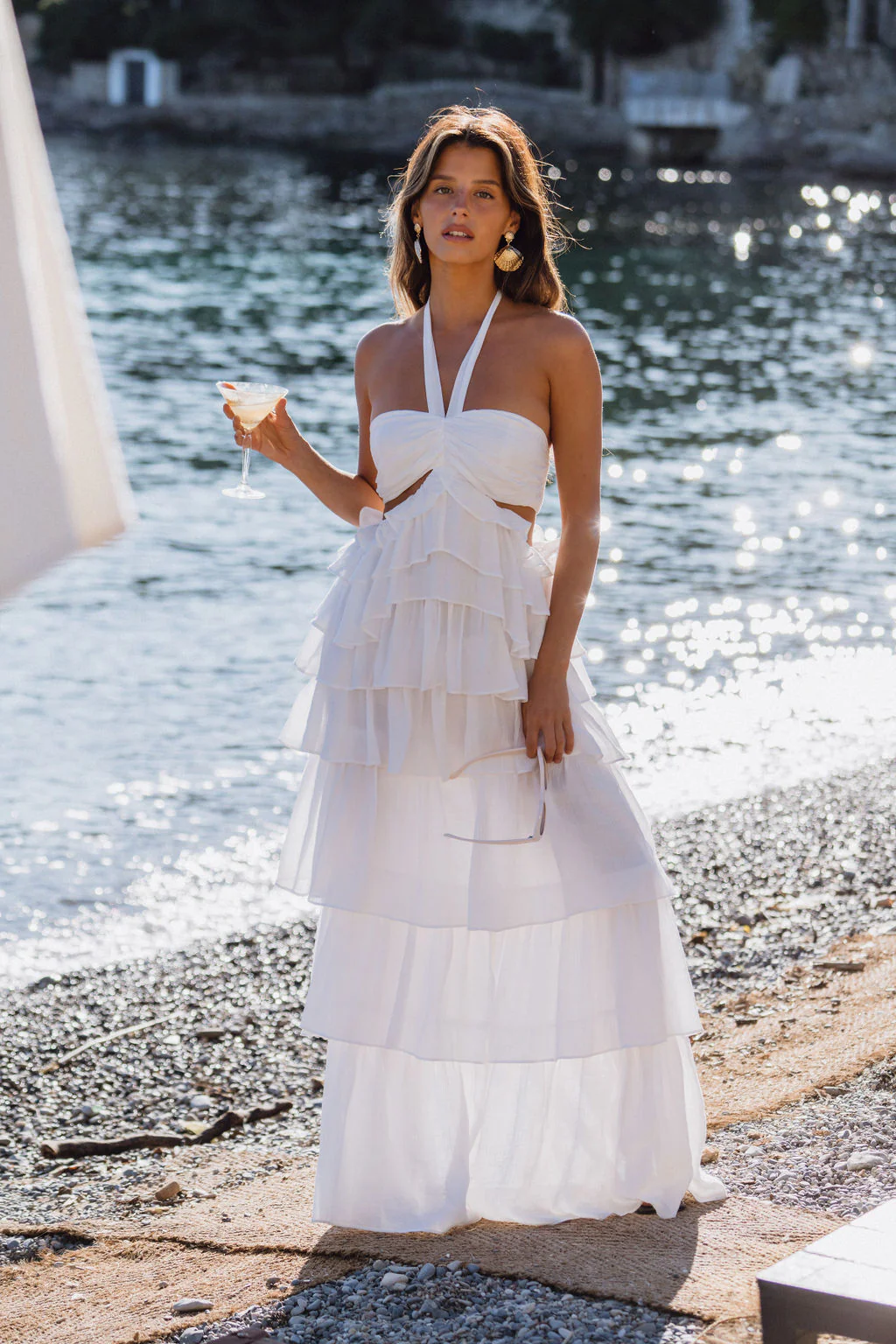 Chateau White Ruffle Maxi Dress - Image 10