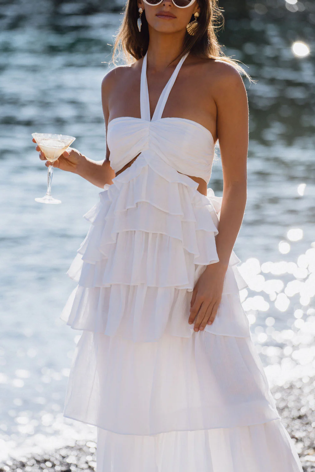 Chateau White Ruffle Maxi Dress - Image 12