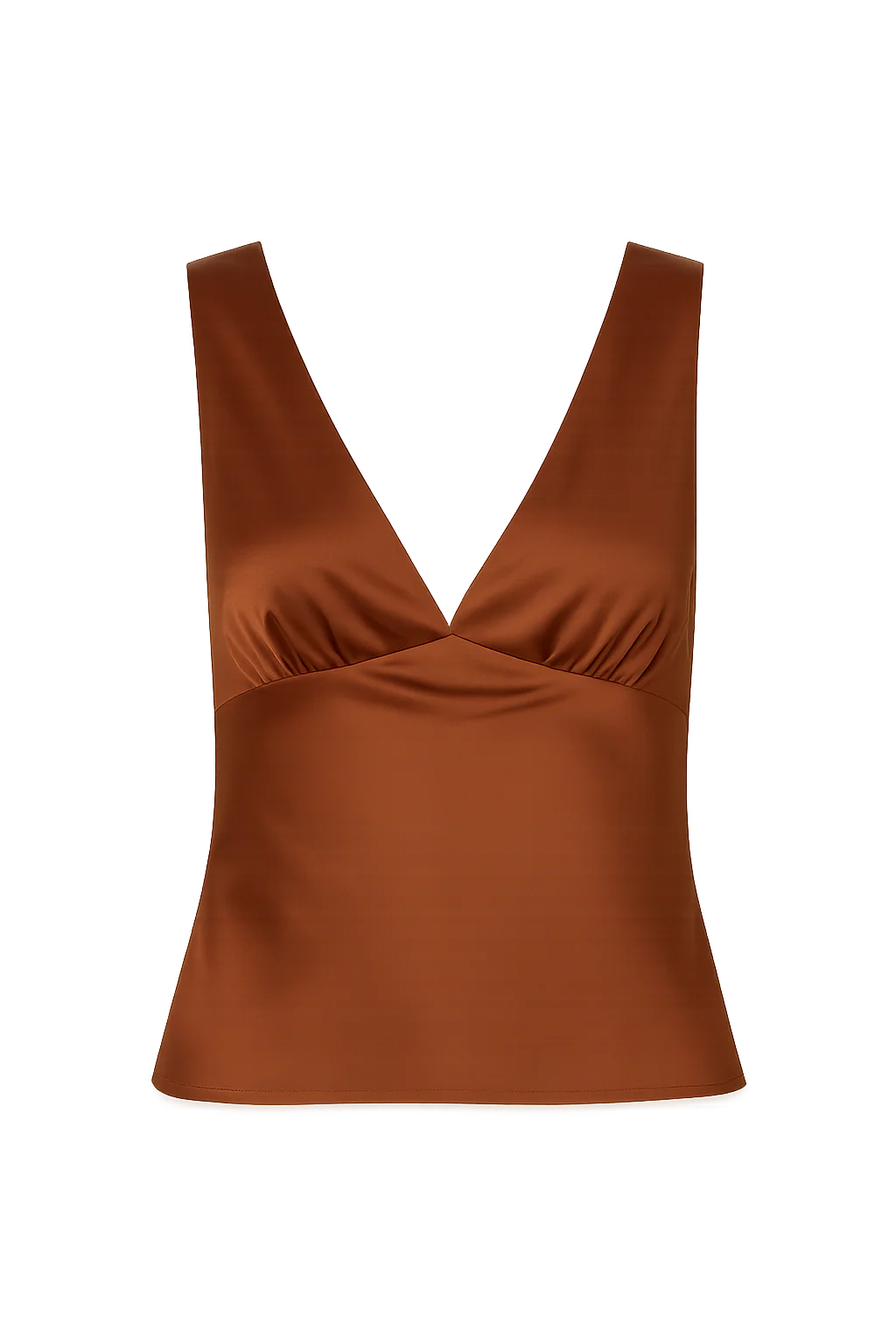 Clarah Terracotta Satin Tank - Image 7