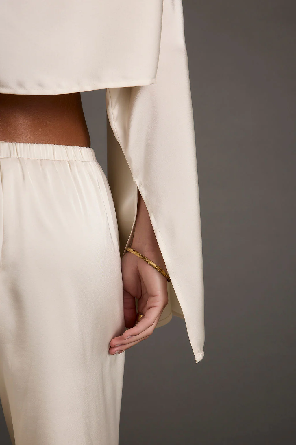 Clear Breeze Cream Satin Top - Image 10