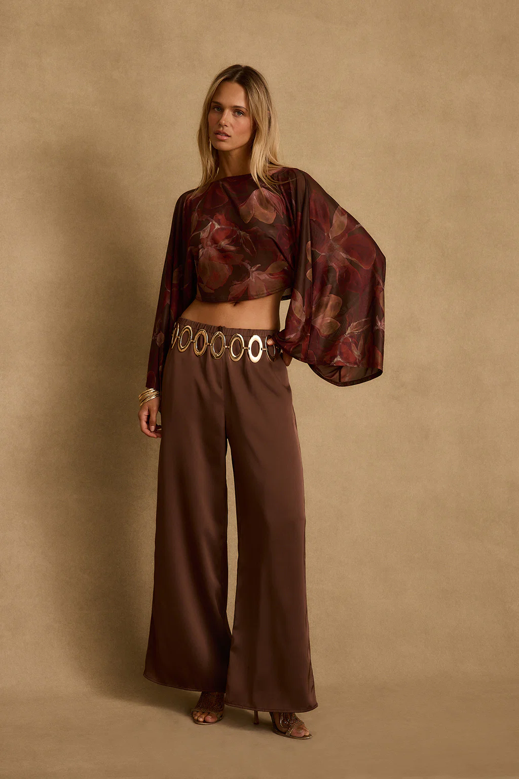 Clear Breeze Mulberry Floral Mesh Top - Image 2
