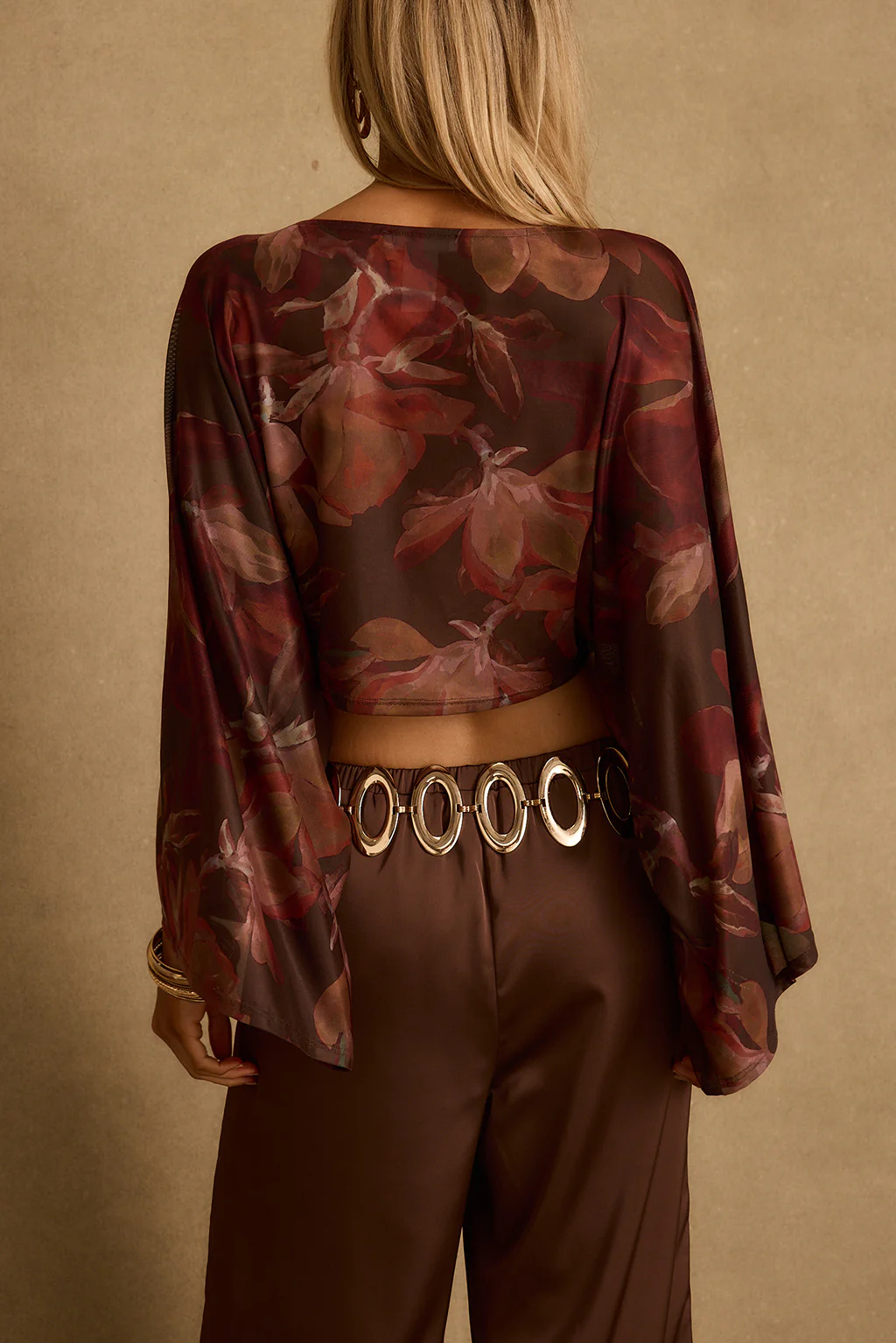 Clear Breeze Mulberry Floral Mesh Top - Image 3