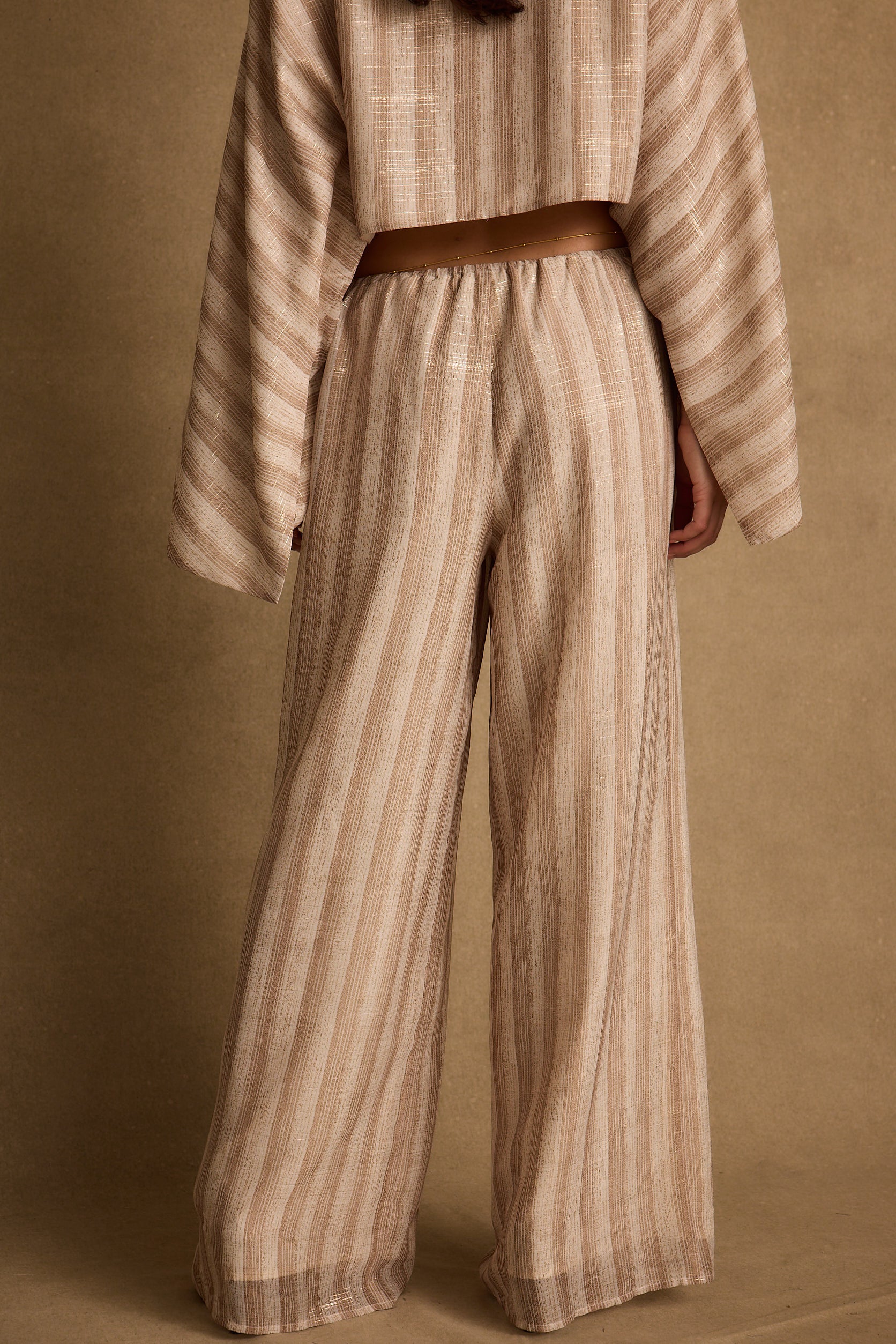 Clear Breeze Striped Chiffon Pants - Image 3