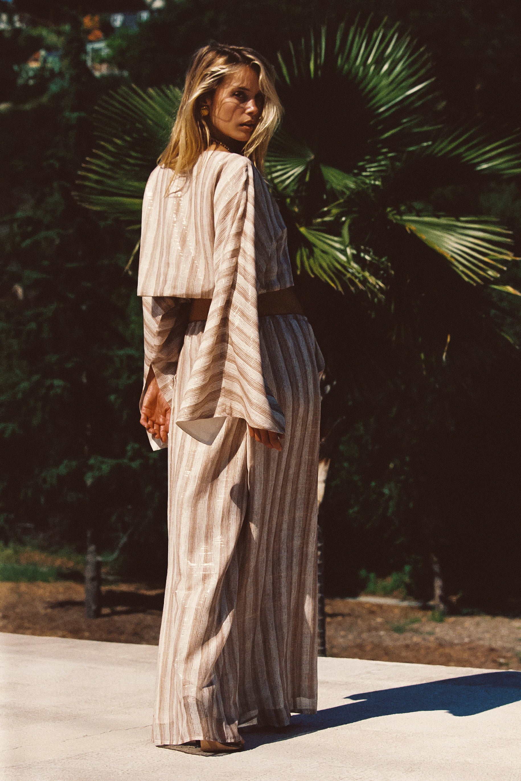 Clear Breeze Striped Chiffon Pants - Image 4